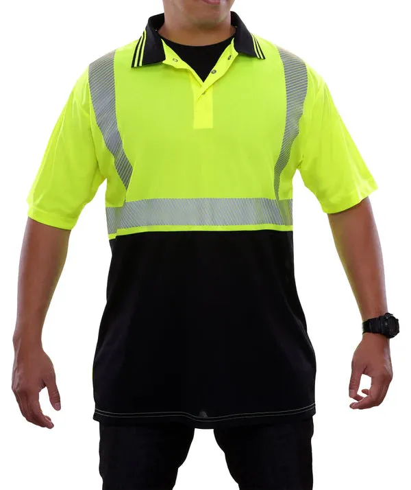 24-342CT Lightweight Birdseye Knit High Visibility Safety Polo