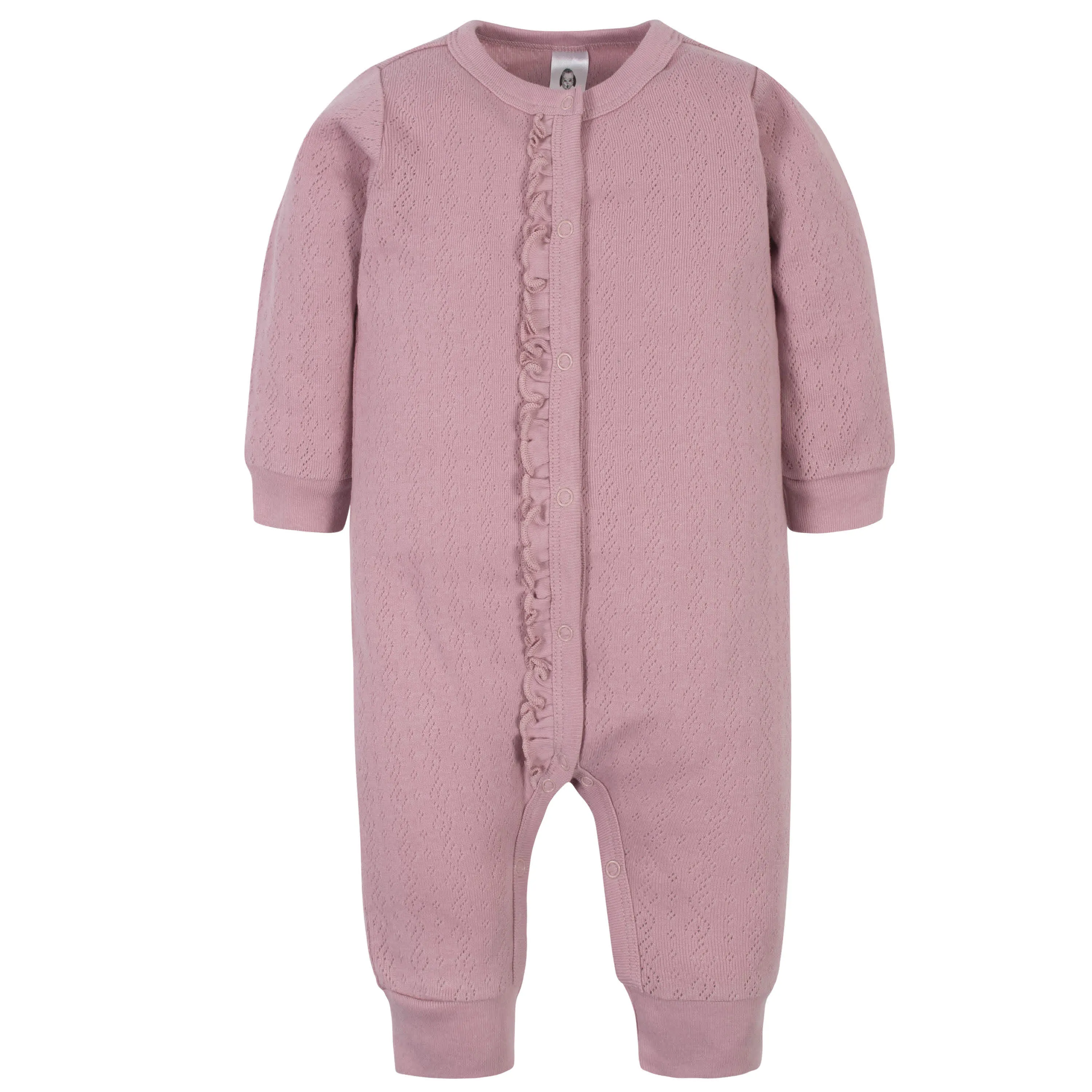 3-Pack Organic Baby Girls Flower Coveralls