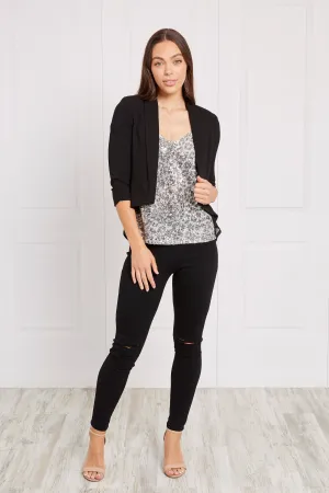 3/4 slv. crop jkt  (j505947)