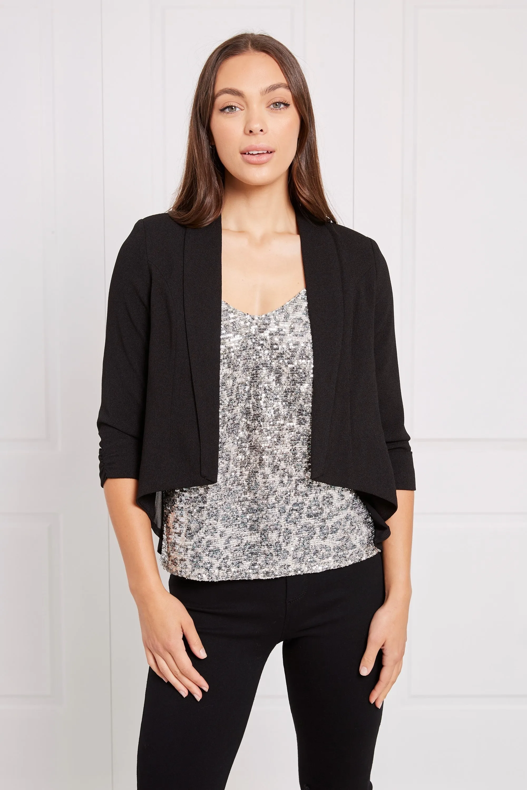 3/4 slv. crop jkt  (j505947)