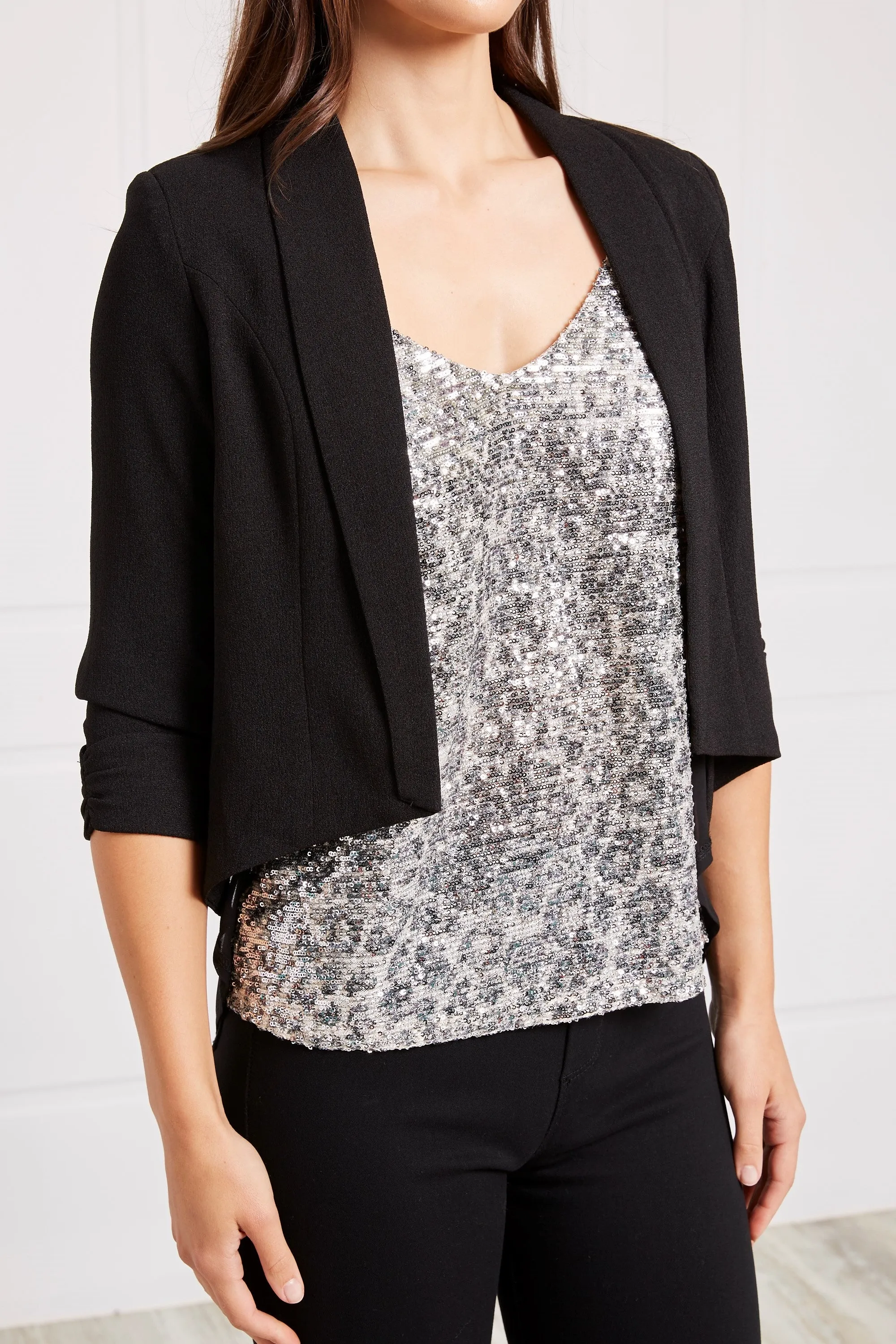 3/4 slv. crop jkt  (j505947)