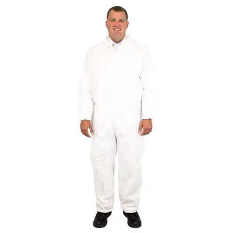 60G – Elastic Wrists & Ankles – White BB Coveralls