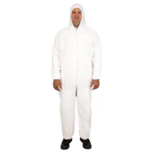 60G – White BB Coveralls-Hood