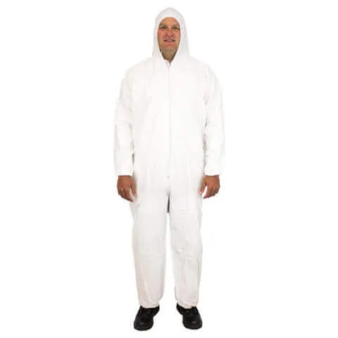 60G – White BB Coveralls-Hood