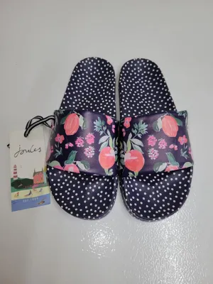 7M Tutti Frutti A395578 Joules Printed Slide Sandals - Poolside