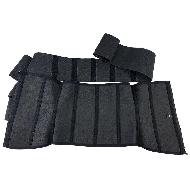 9 Steel Bones Waist Trainer Body Shaper - Adjustable Tummy Control Snatch Me Up Wrap with Stretch Bands for Slimming Women