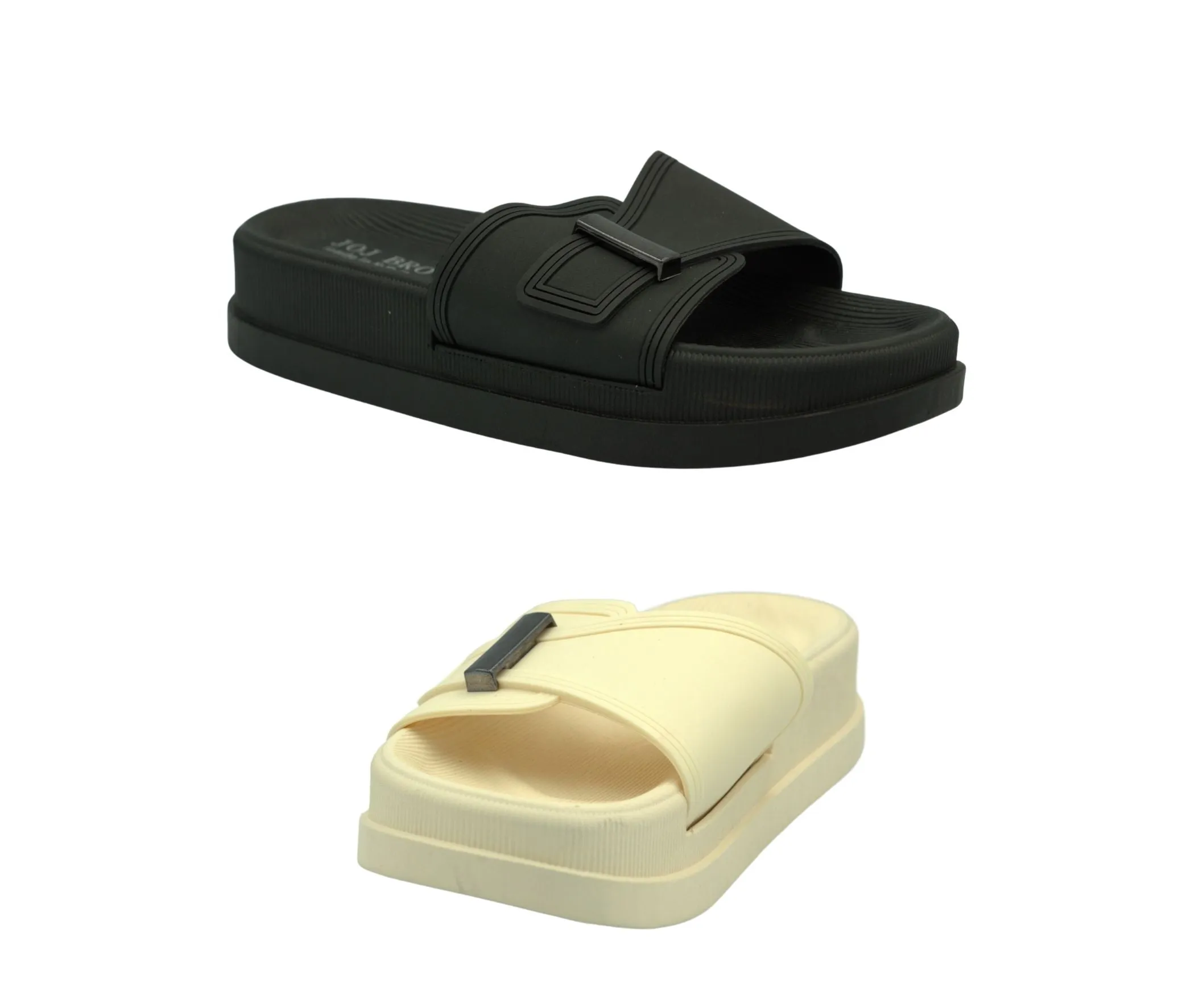 9022-3 Women’s Slide Sandals – Soft Cushioned, Lightweight Slip-On Slides | Non-Slip, Waterproof House Slippers for Shower, Beach, Indoor & Casual Outdoor Wear
