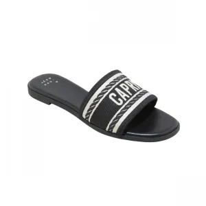A New Day Womens Capri Nat Slide Sandals 89279352 Black 7M