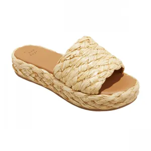 A New Day Womens Casey Flatform Slide Sandals 89998665 Beige Brown 8.5M