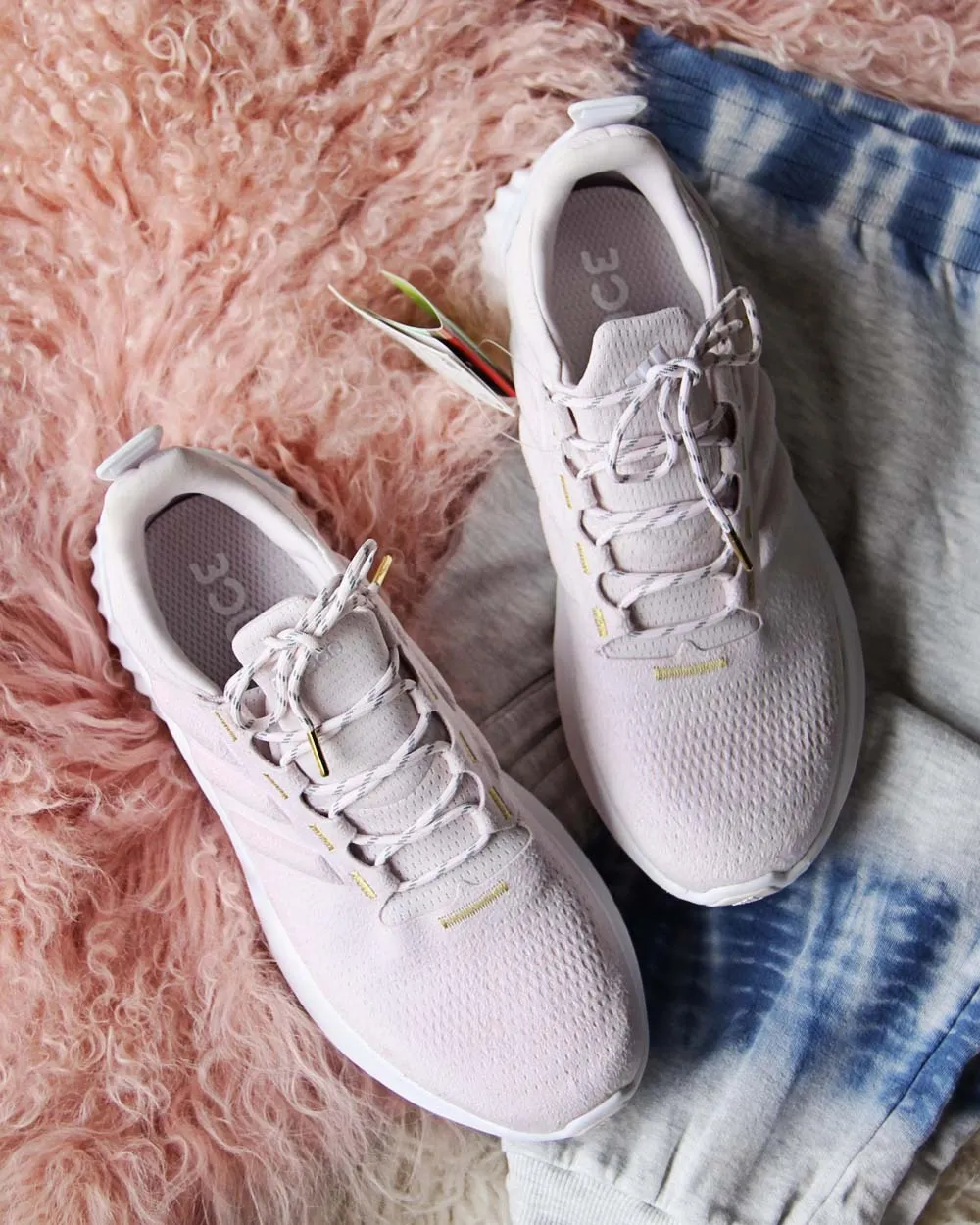 Adidas Pink & Gold Bounce Sneakers