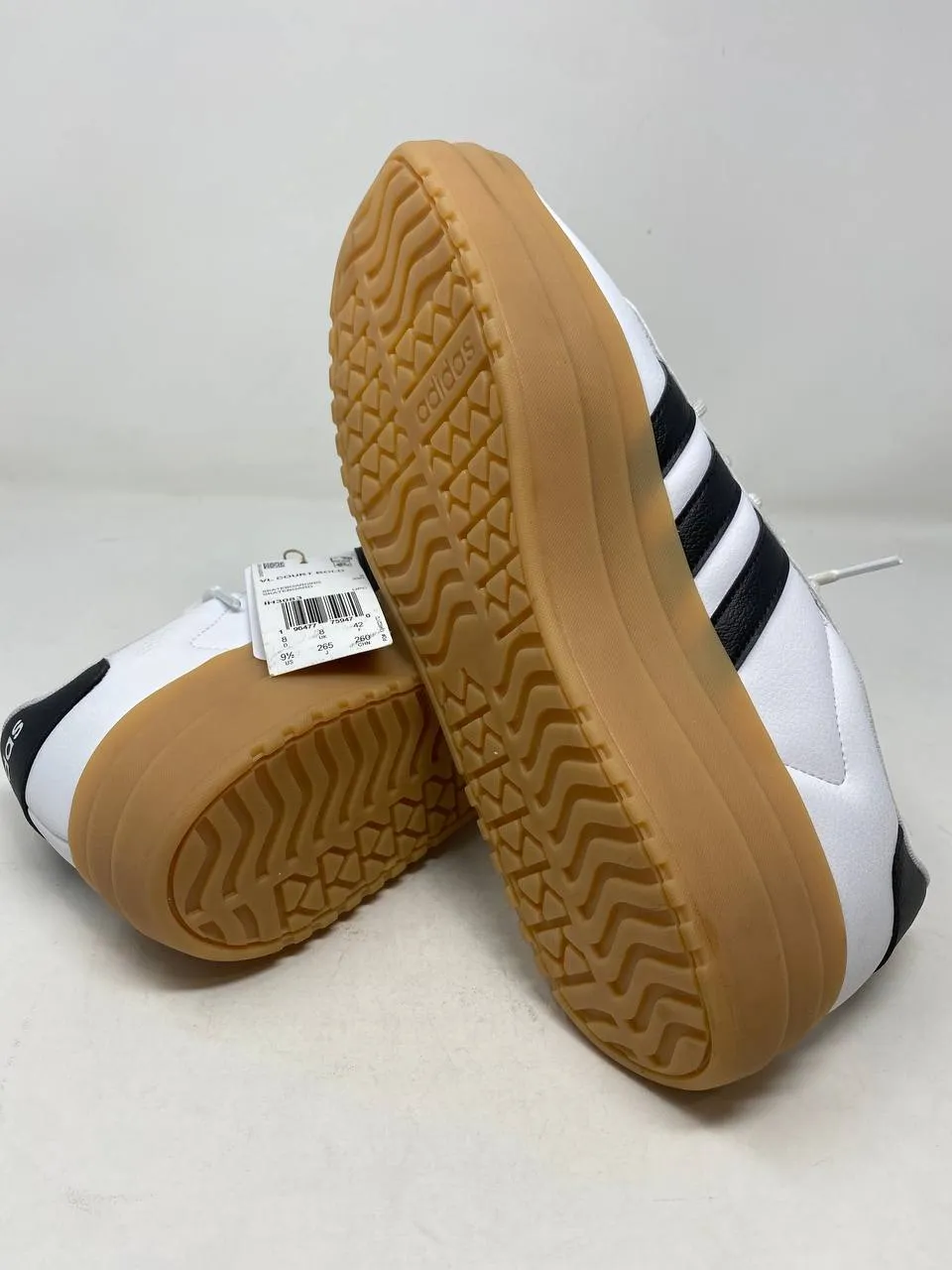Adidas VL Court Platform Womens Sneakers White/Black/Gum US 8 Like New