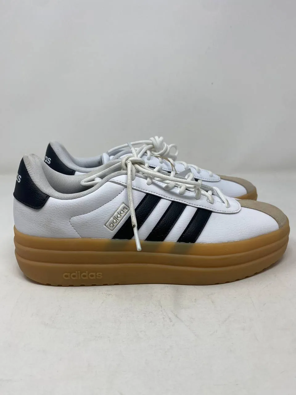 Adidas VL Court Platform Womens Sneakers White/Black/Gum US 8 Like New