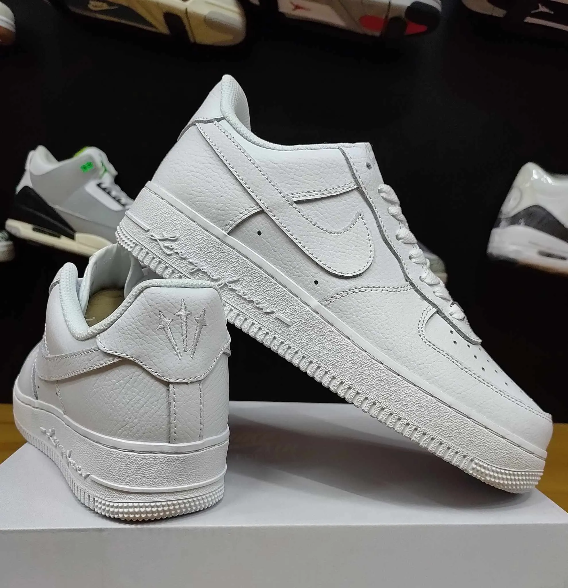 AF1 Triple White "Love You Forever"