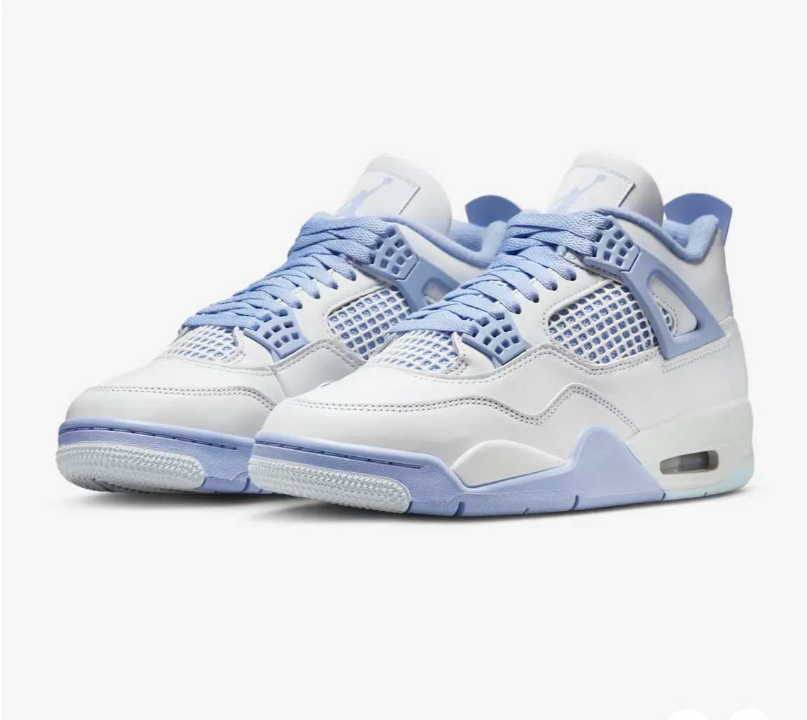 Air Jordan 4 Retro Aluminium / Forget Me Not lateral