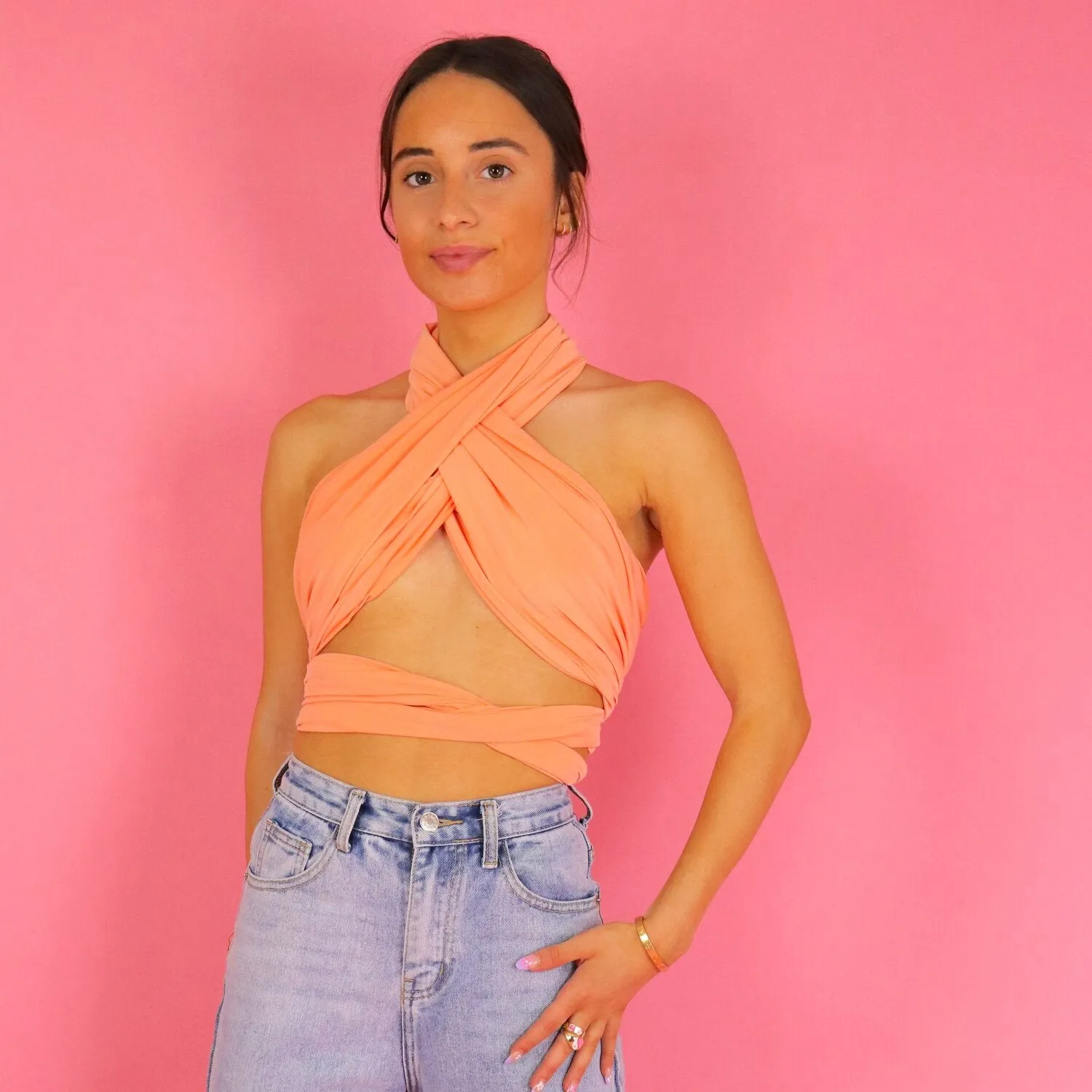 All Wrapped in Orange Top