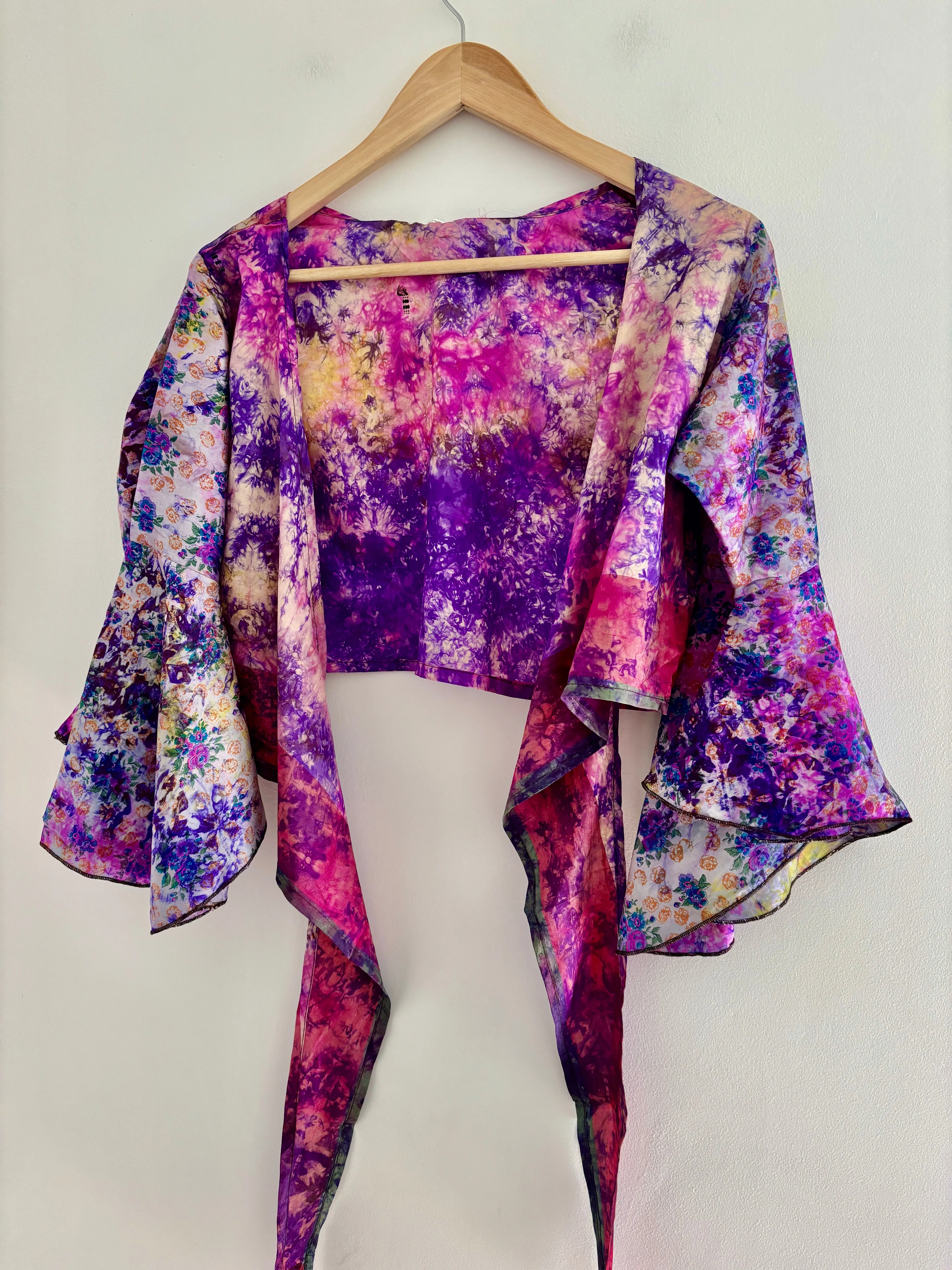 Amethyst Silk Wrap Top