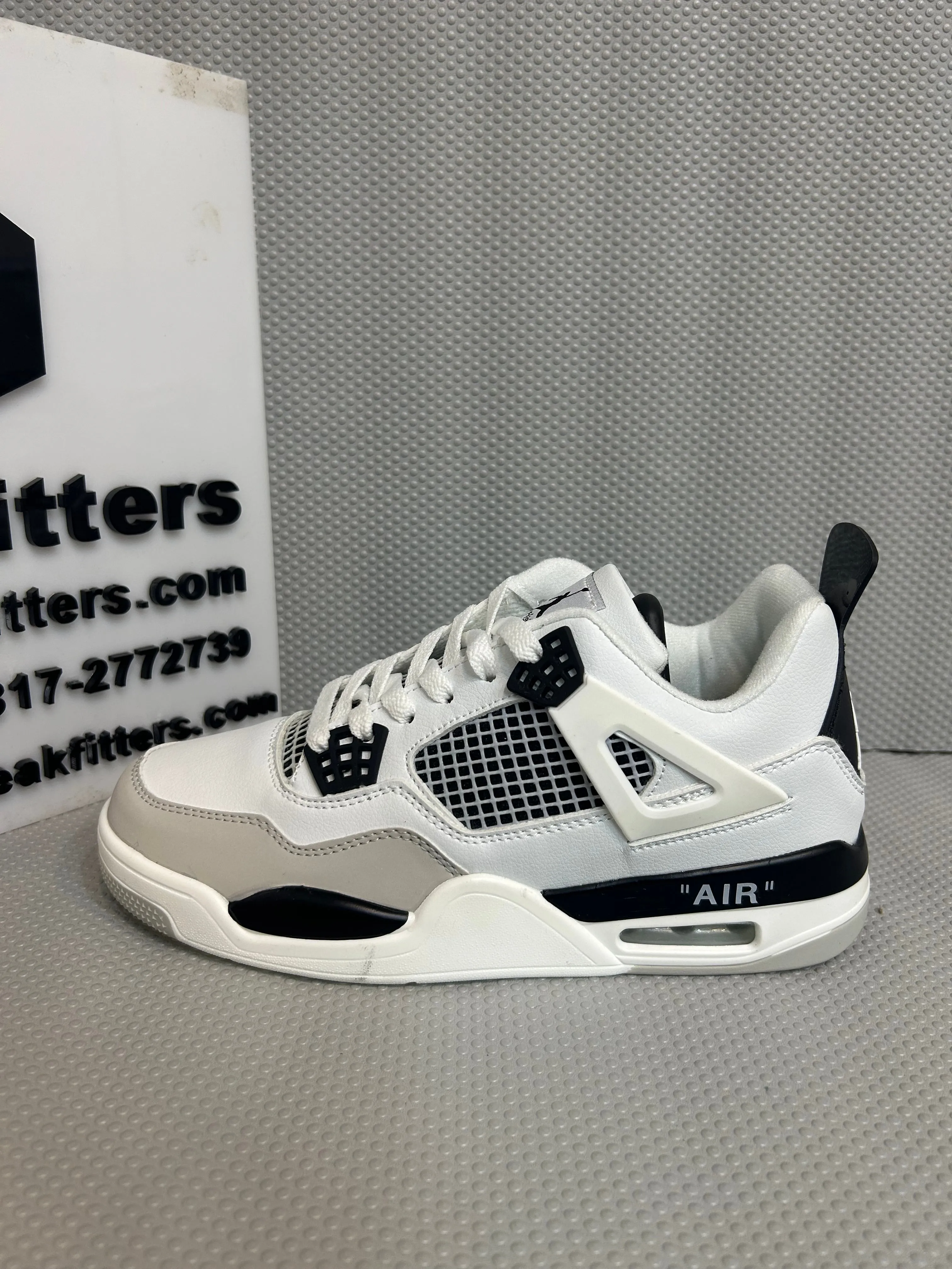 AR JDN 4 - Retro -  (WS) - White with Black