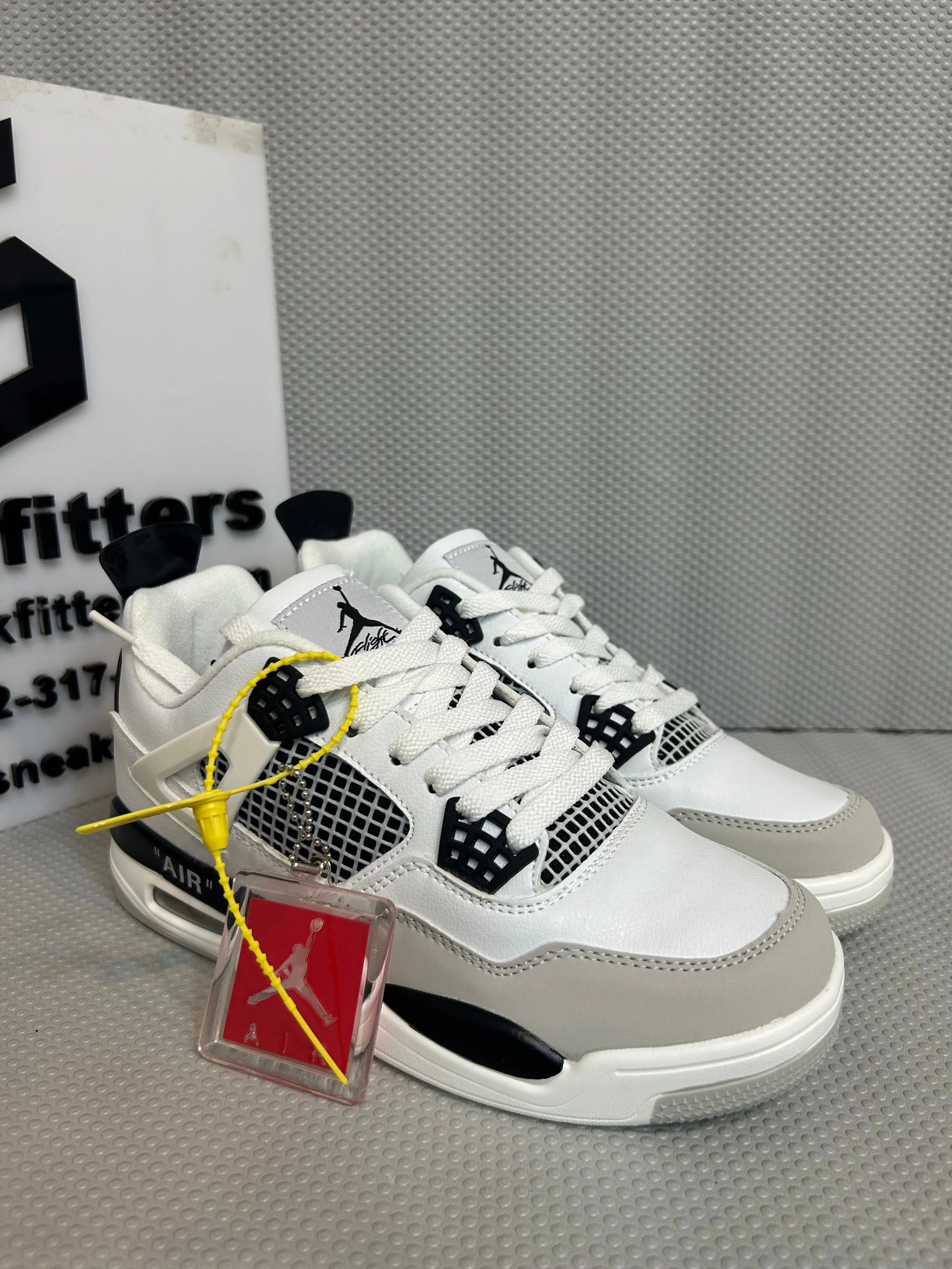 AR JDN 4 - Retro -  (WS) - White with Black