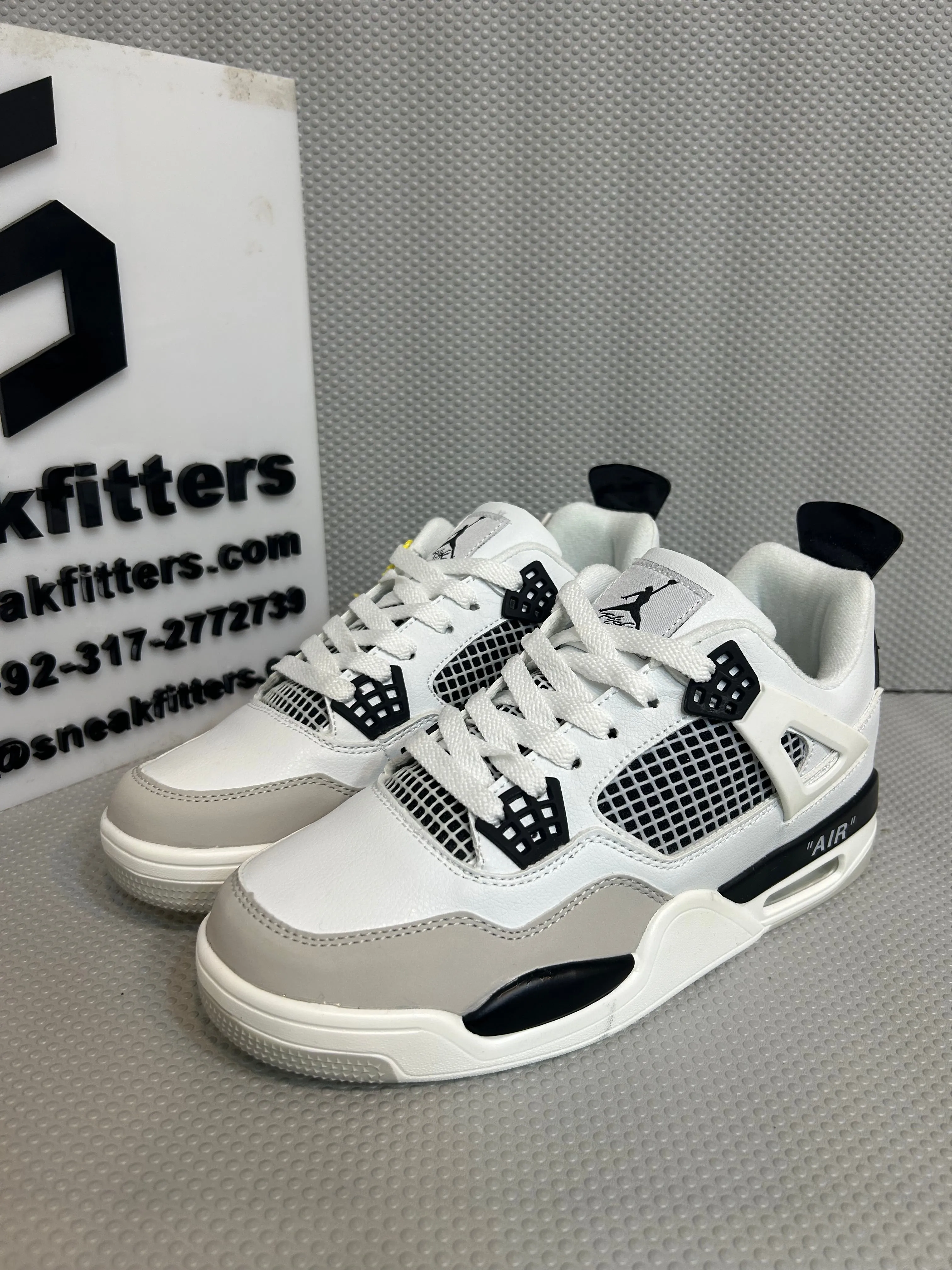AR JDN 4 - Retro -  (WS) - White with Black
