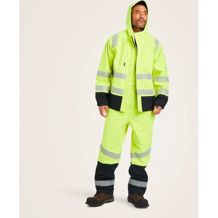 Ariat Men's FR Hi-Vis Hooded WP Workwear Jacket Yellow - 10041788