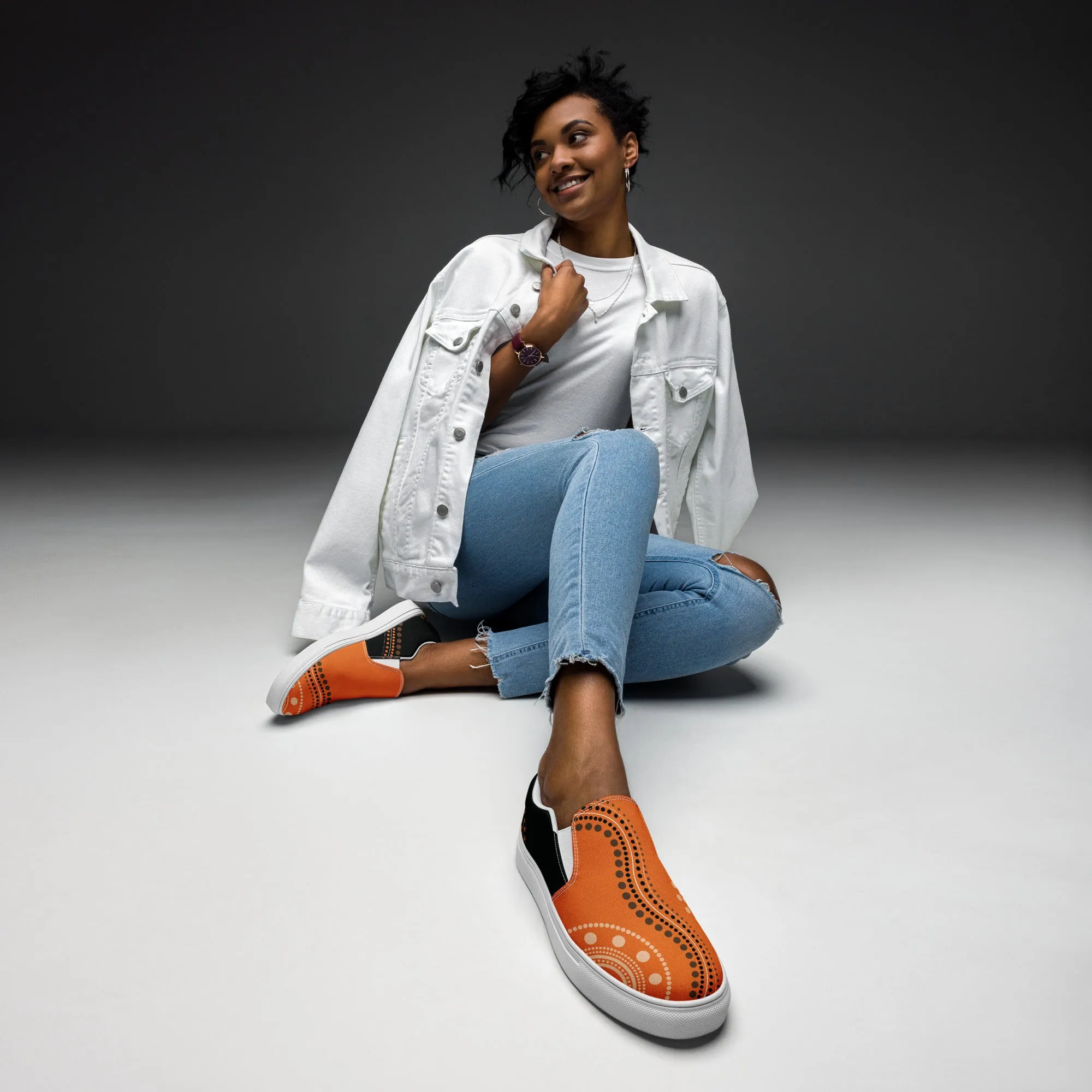 Artistic Flair Slip-On Women Canvas Sneakers