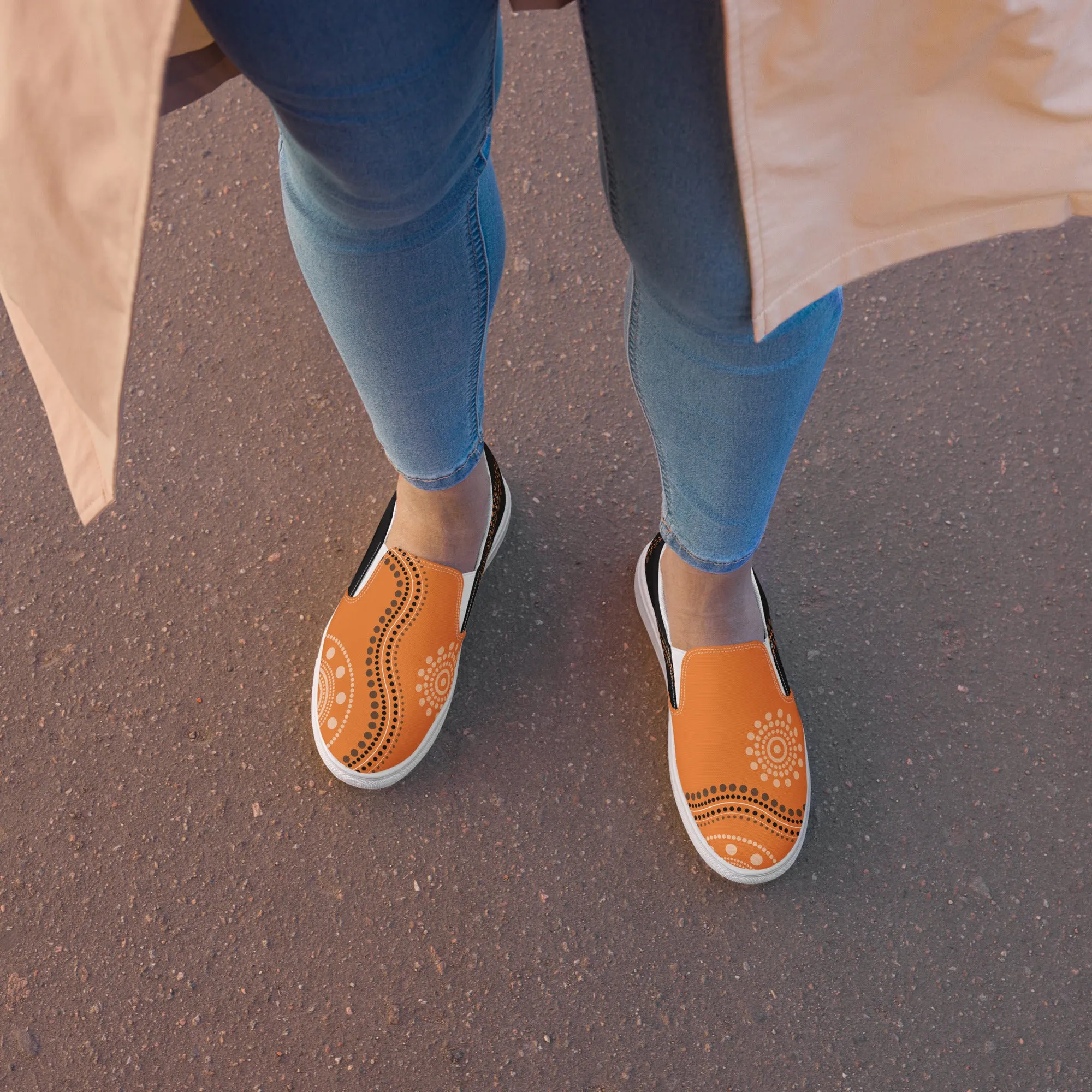 Artistic Flair Slip-On Women Canvas Sneakers