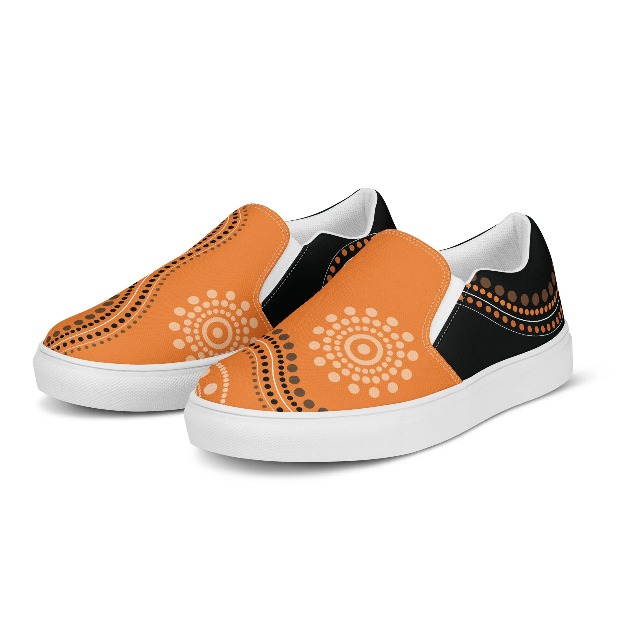 Artistic Flair Slip-On Women Canvas Sneakers