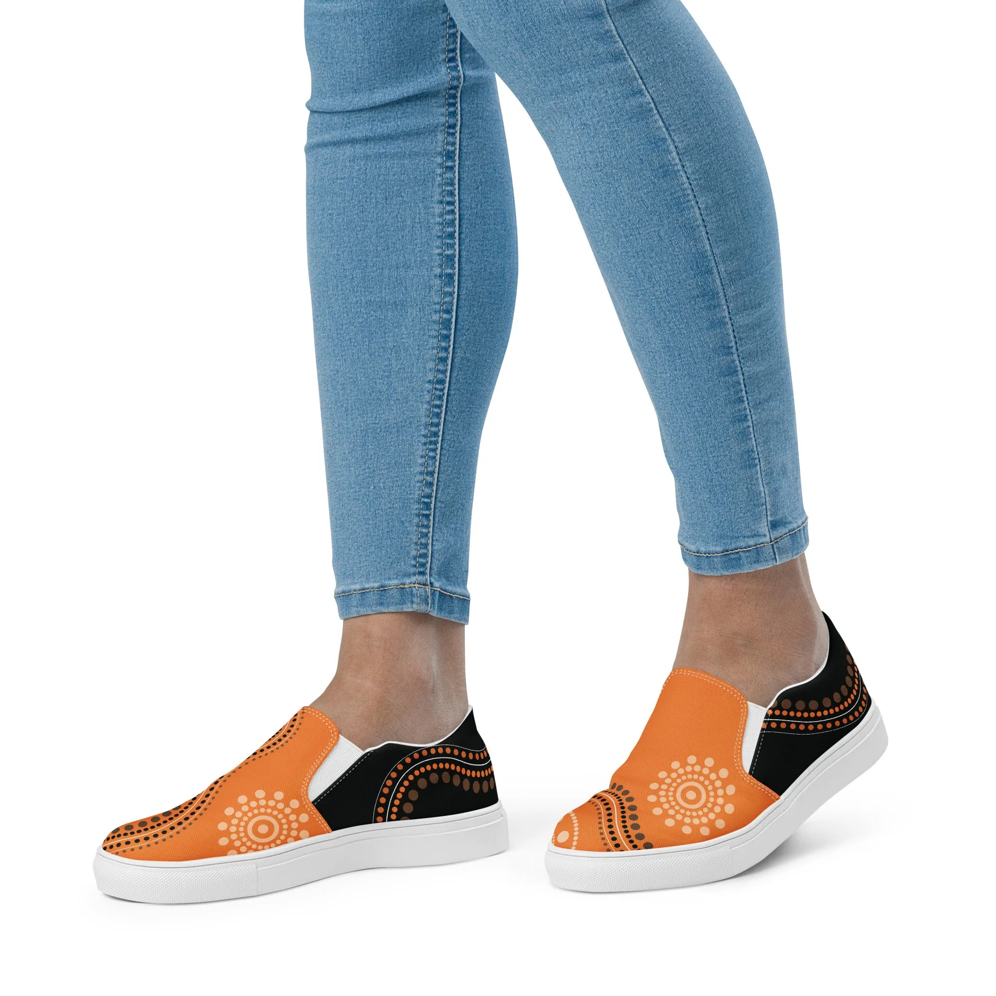 Artistic Flair Slip-On Women Canvas Sneakers