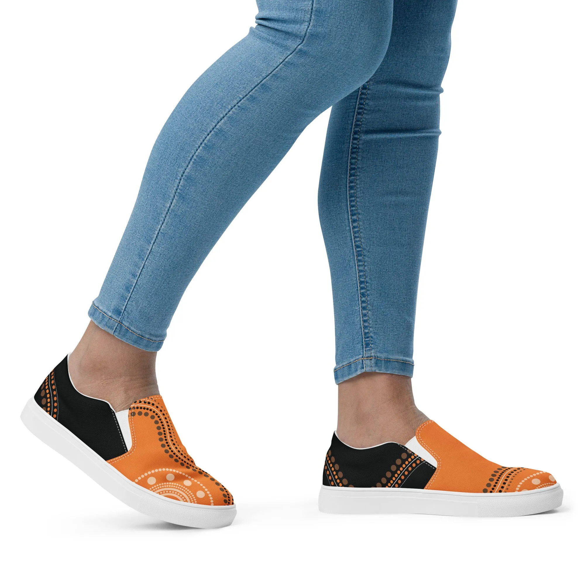 Artistic Flair Slip-On Women Canvas Sneakers