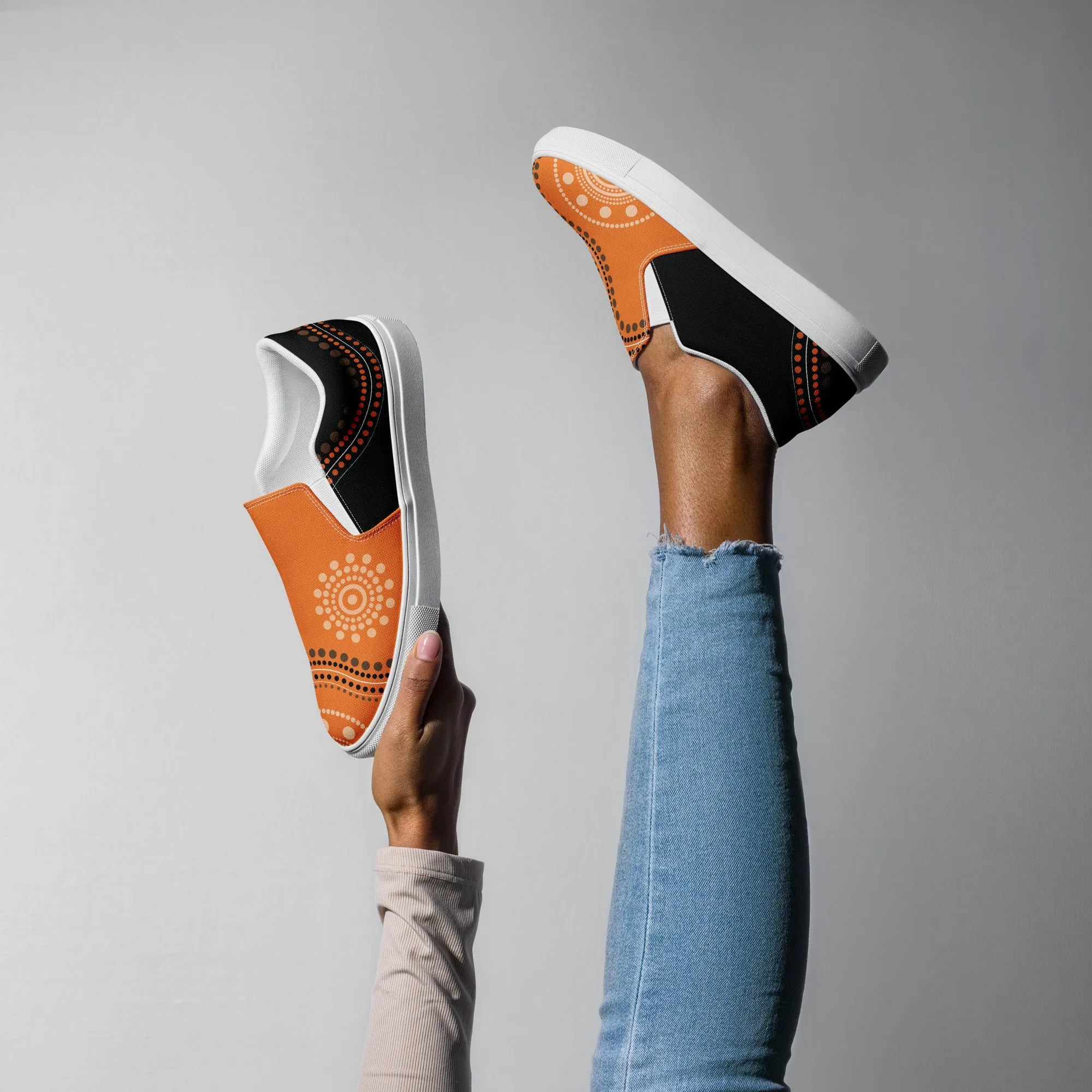 Artistic Flair Slip-On Women Canvas Sneakers