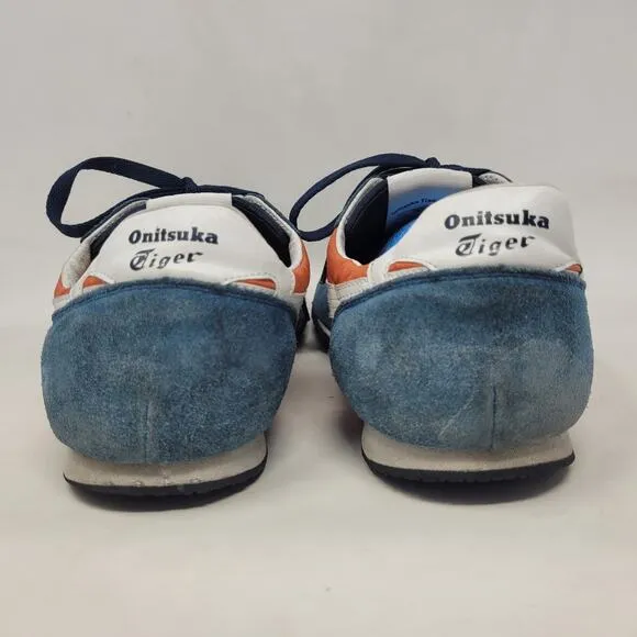 Asics Onitsuka Tiger Serrano Sneakers Mens 12 Navy Orange Retro Stripes D109L