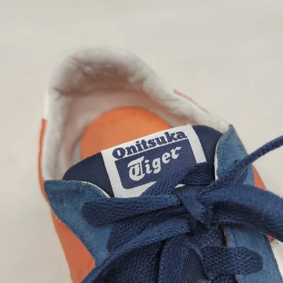 Asics Onitsuka Tiger Serrano Sneakers Mens 12 Navy Orange Retro Stripes D109L