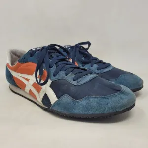 Asics Onitsuka Tiger Serrano Sneakers Mens 12 Navy Orange Retro Stripes D109L