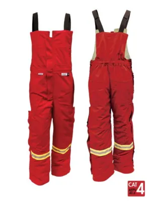 Avenger 9 oz Insulated Bib Pants - Red, Durable & Water-Resistant Workwear for Outdoor Professionals, Adjustable & Comfortable