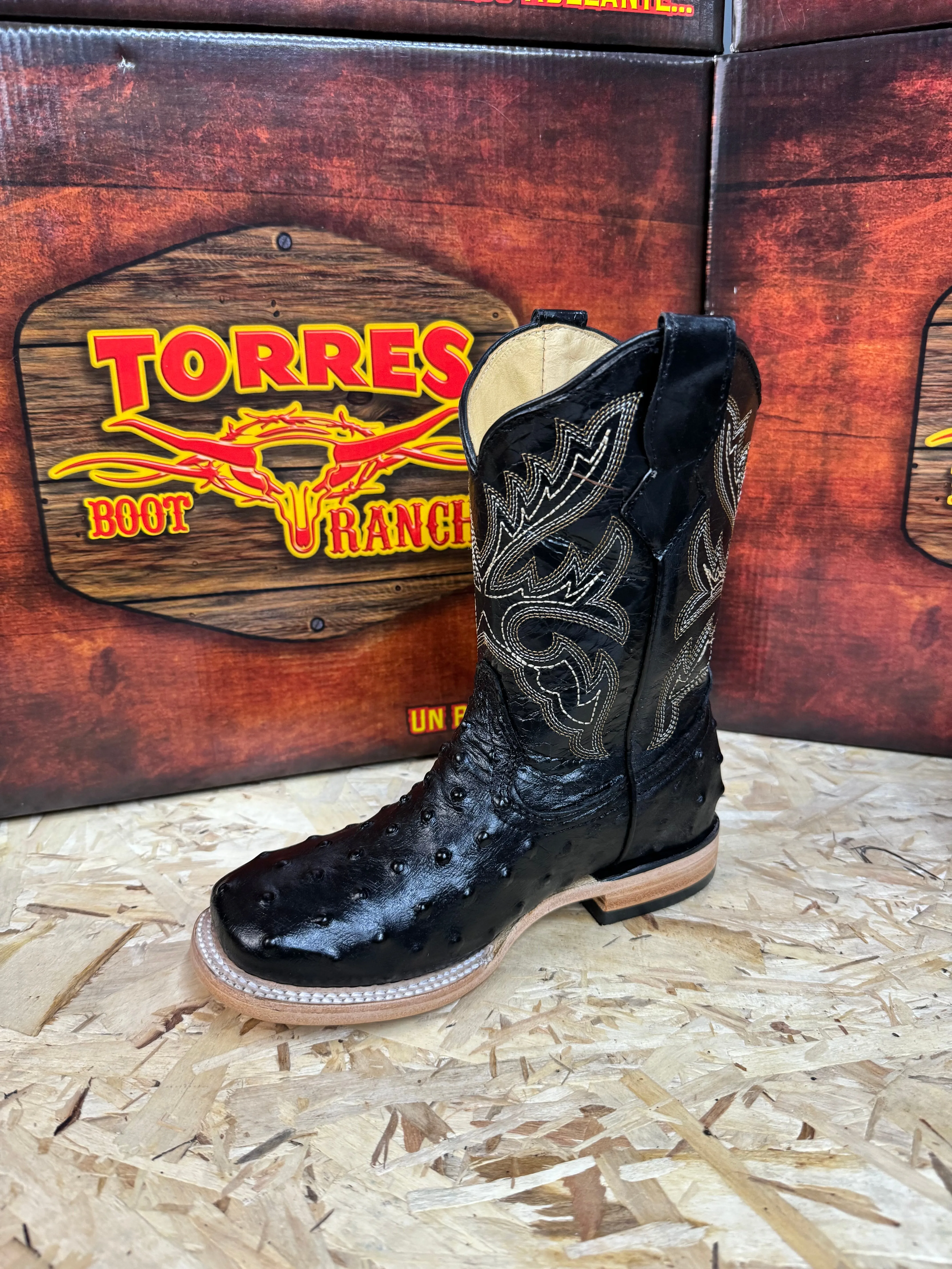 AVESTRUZ NEGRO KIDS TORRES BOOT TBR0350
