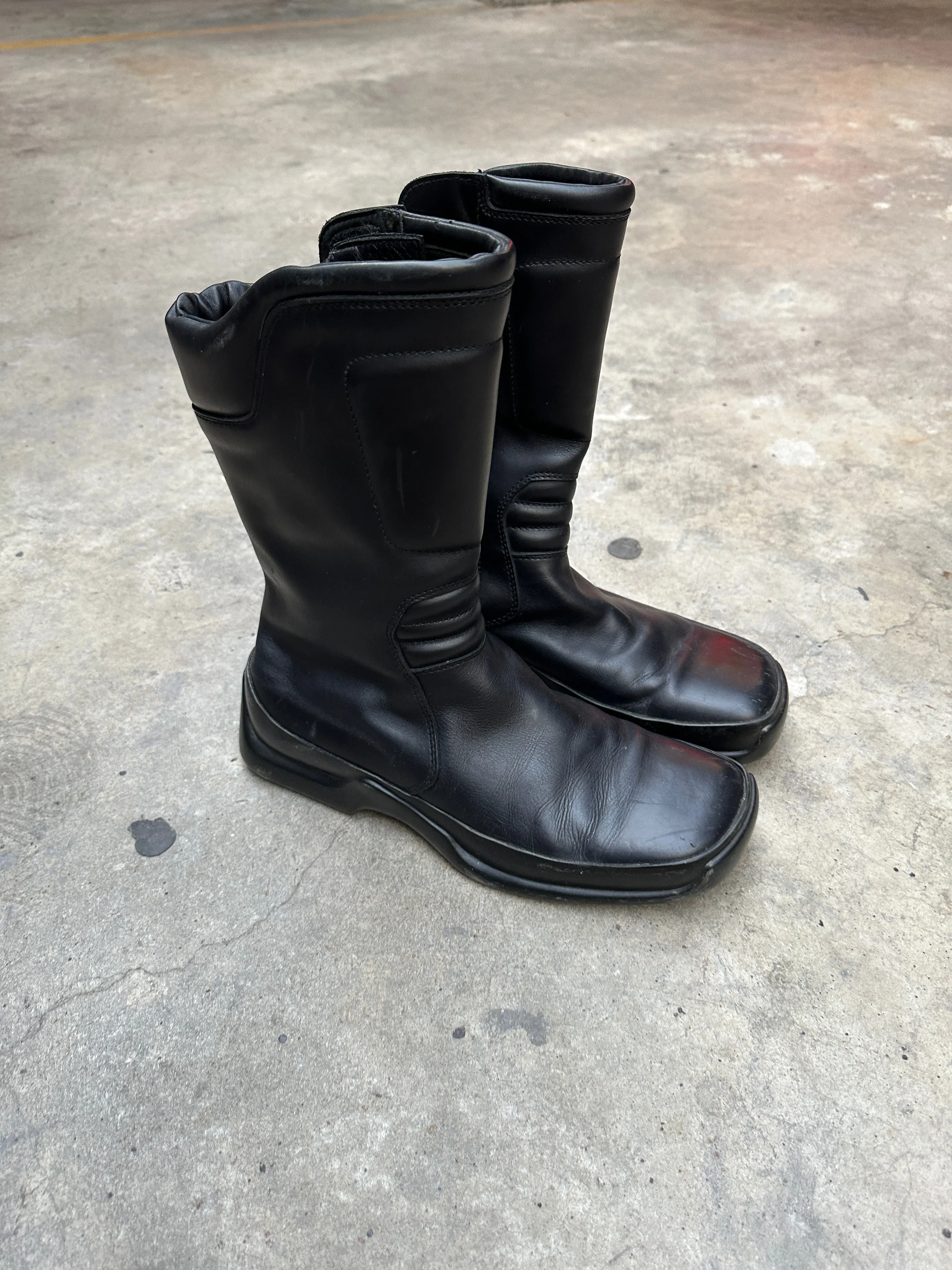 AW1999 Prada moto leather boots