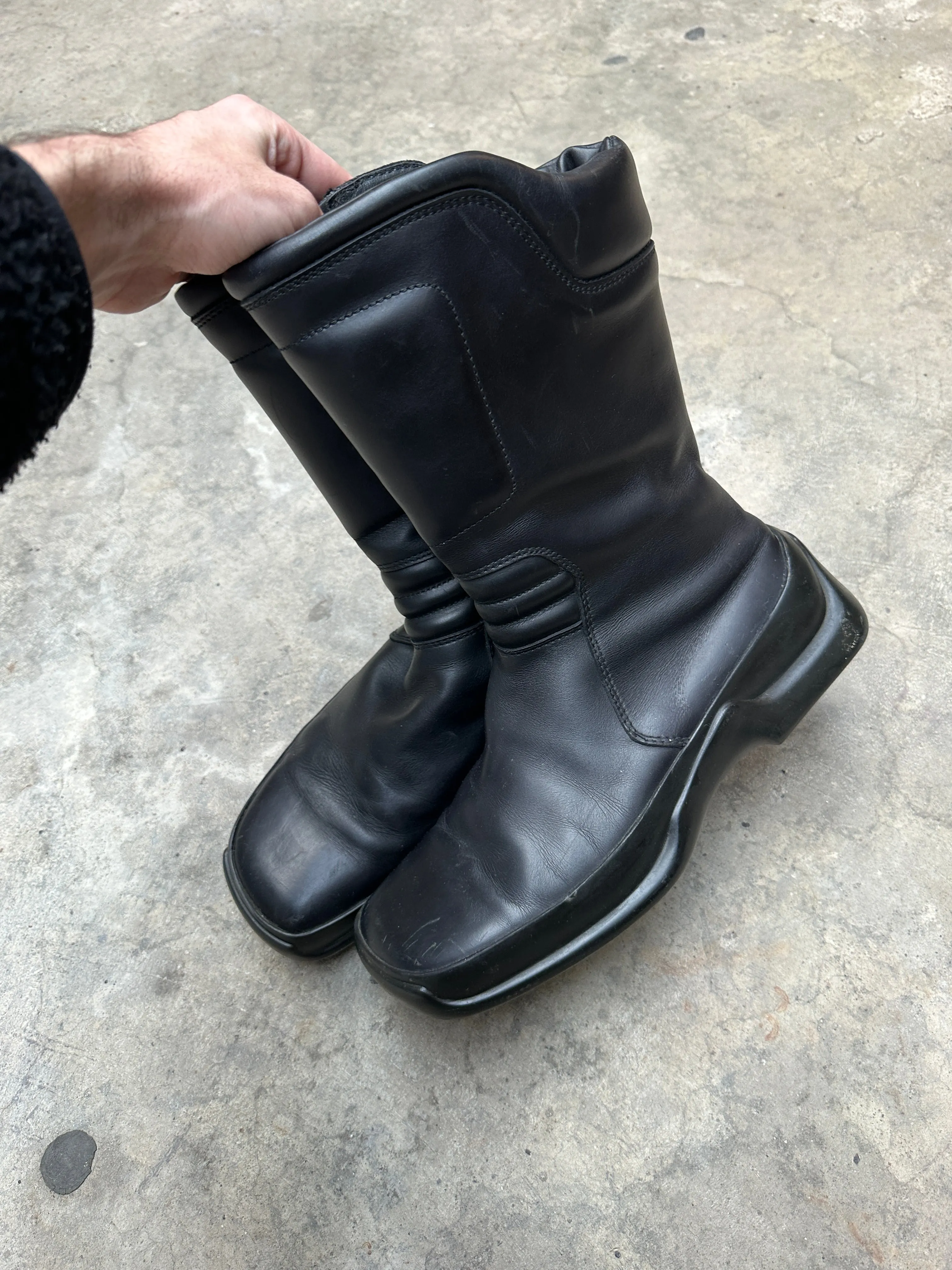 AW1999 Prada moto leather boots