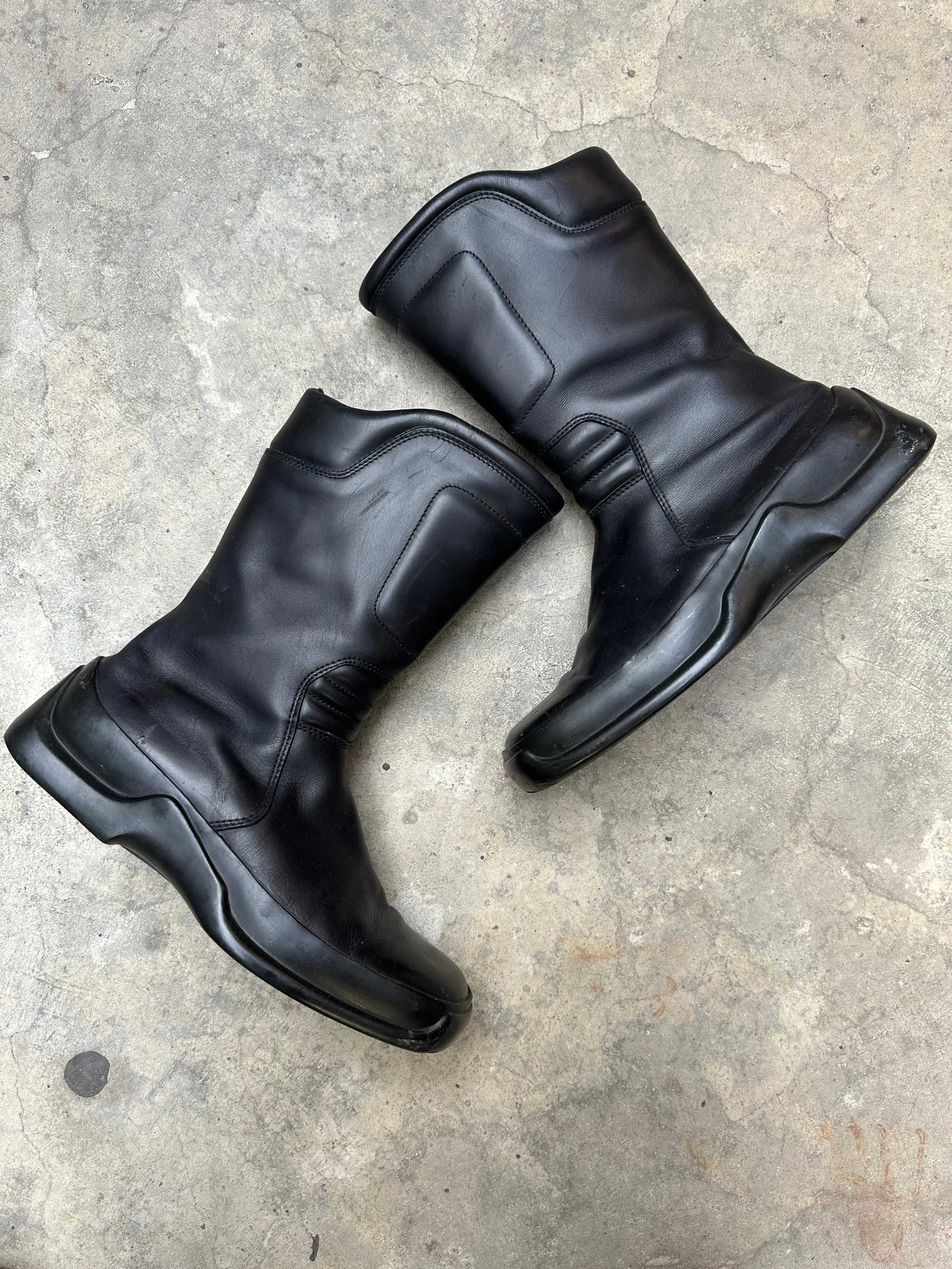 AW1999 Prada moto leather boots
