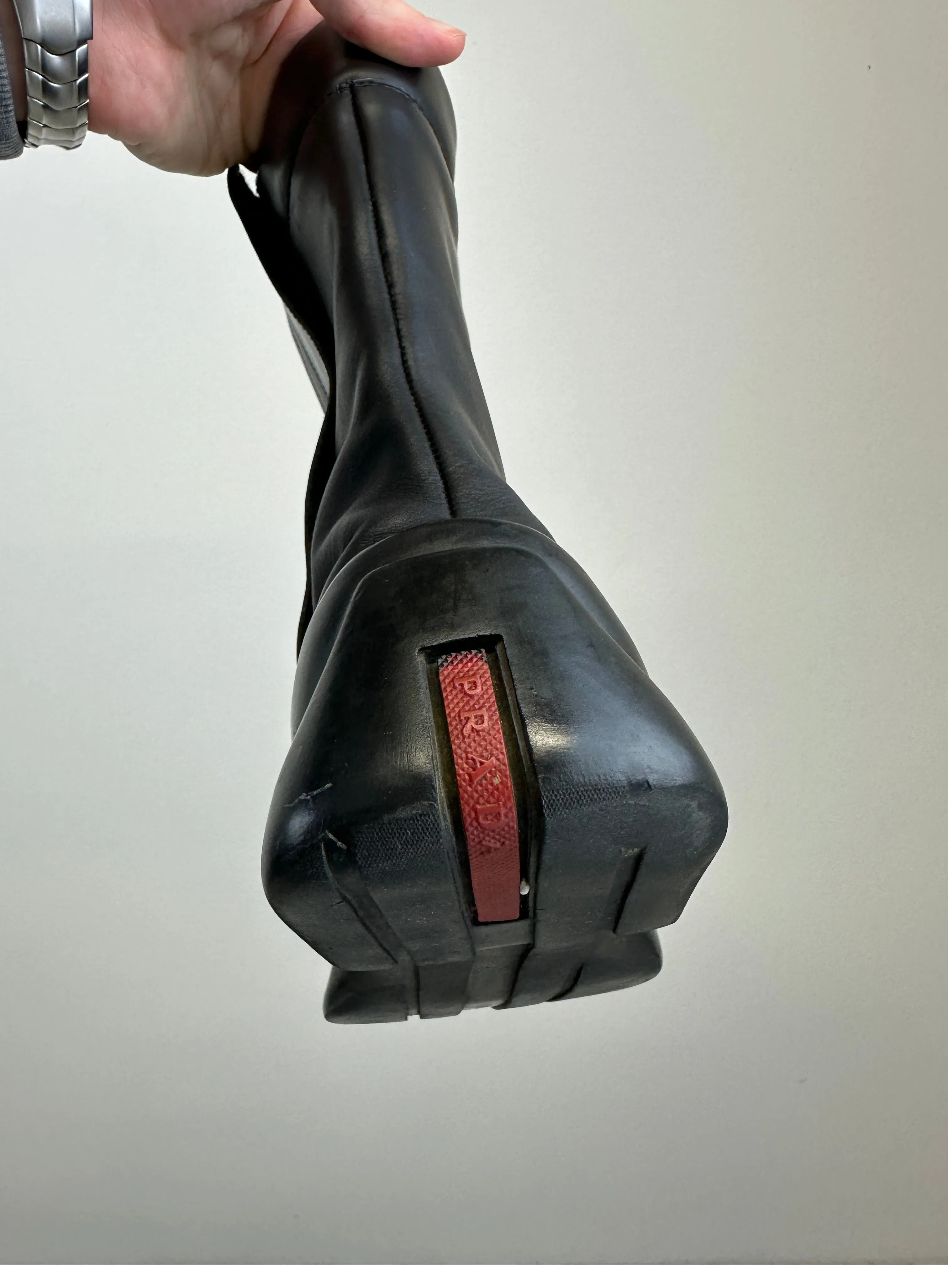 AW1999 Prada moto leather boots