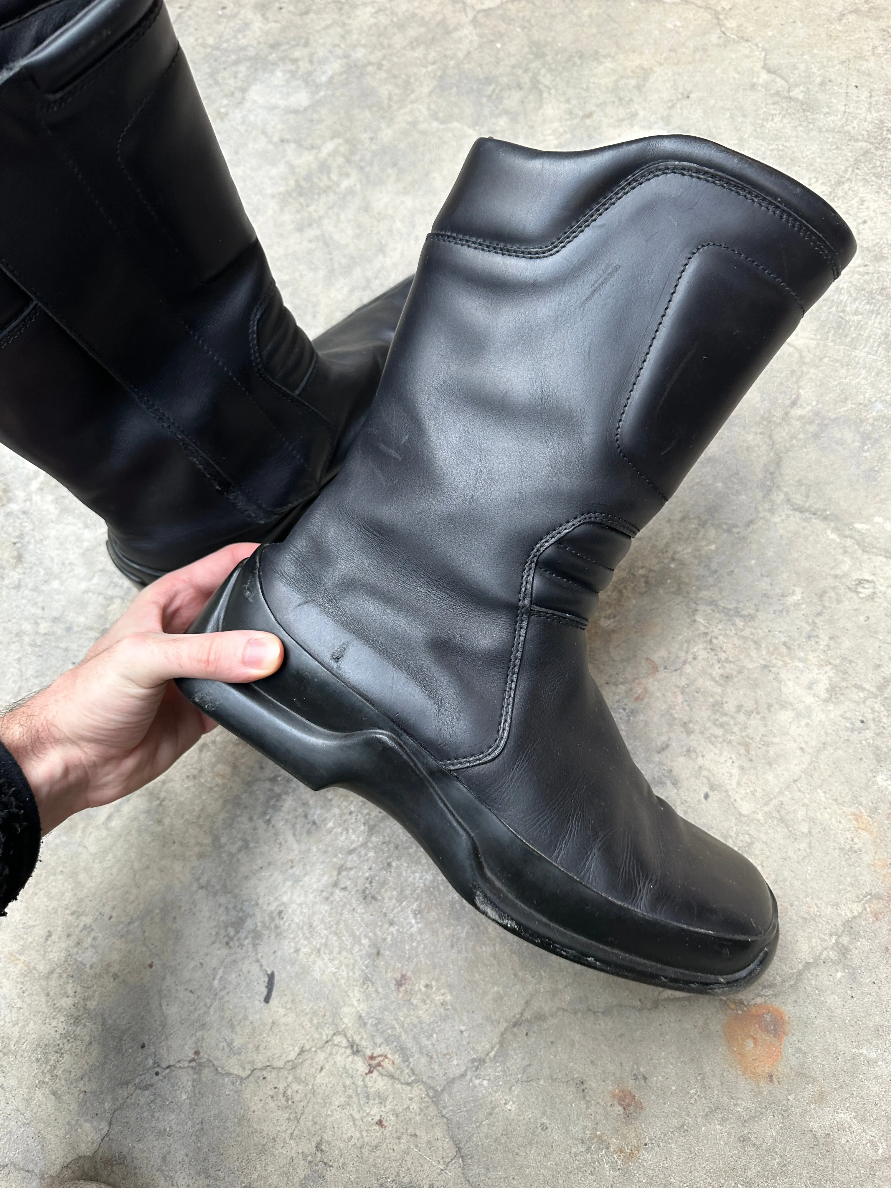 AW1999 Prada moto leather boots