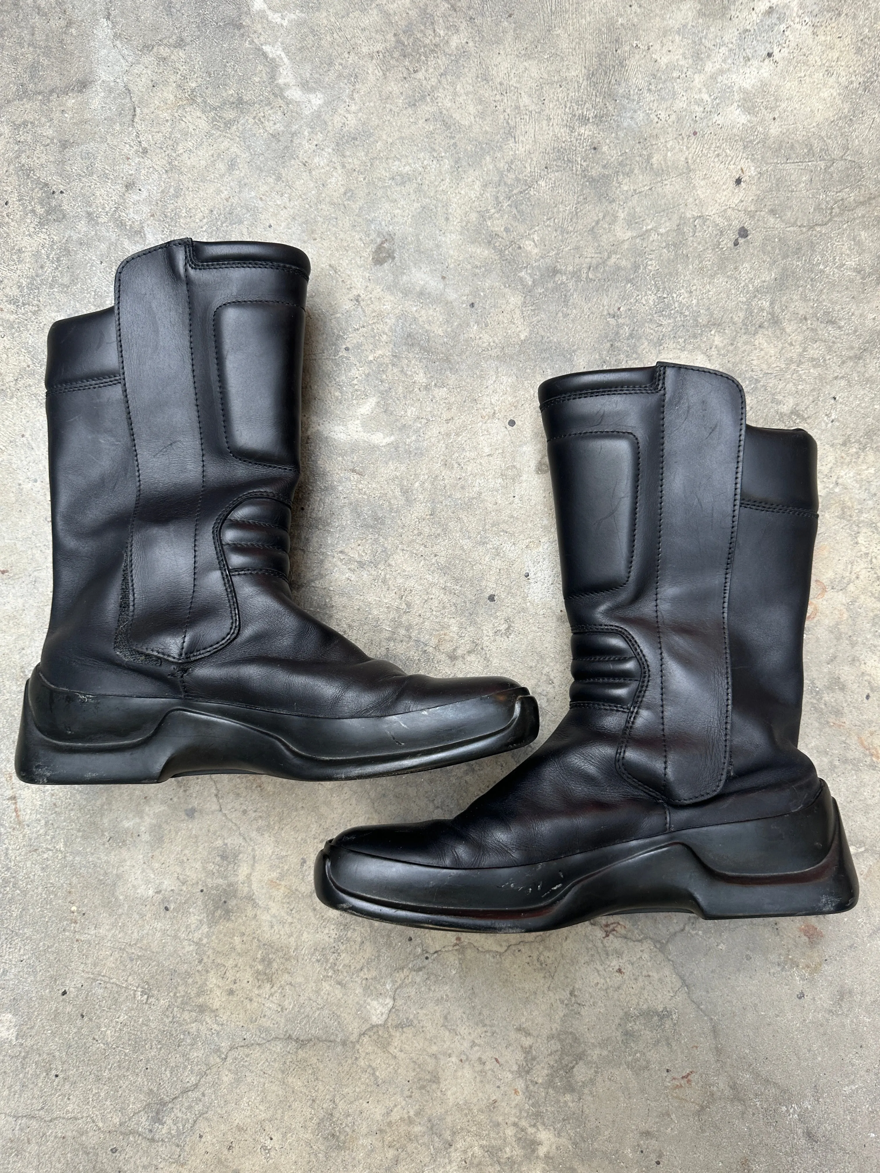 AW1999 Prada moto leather boots