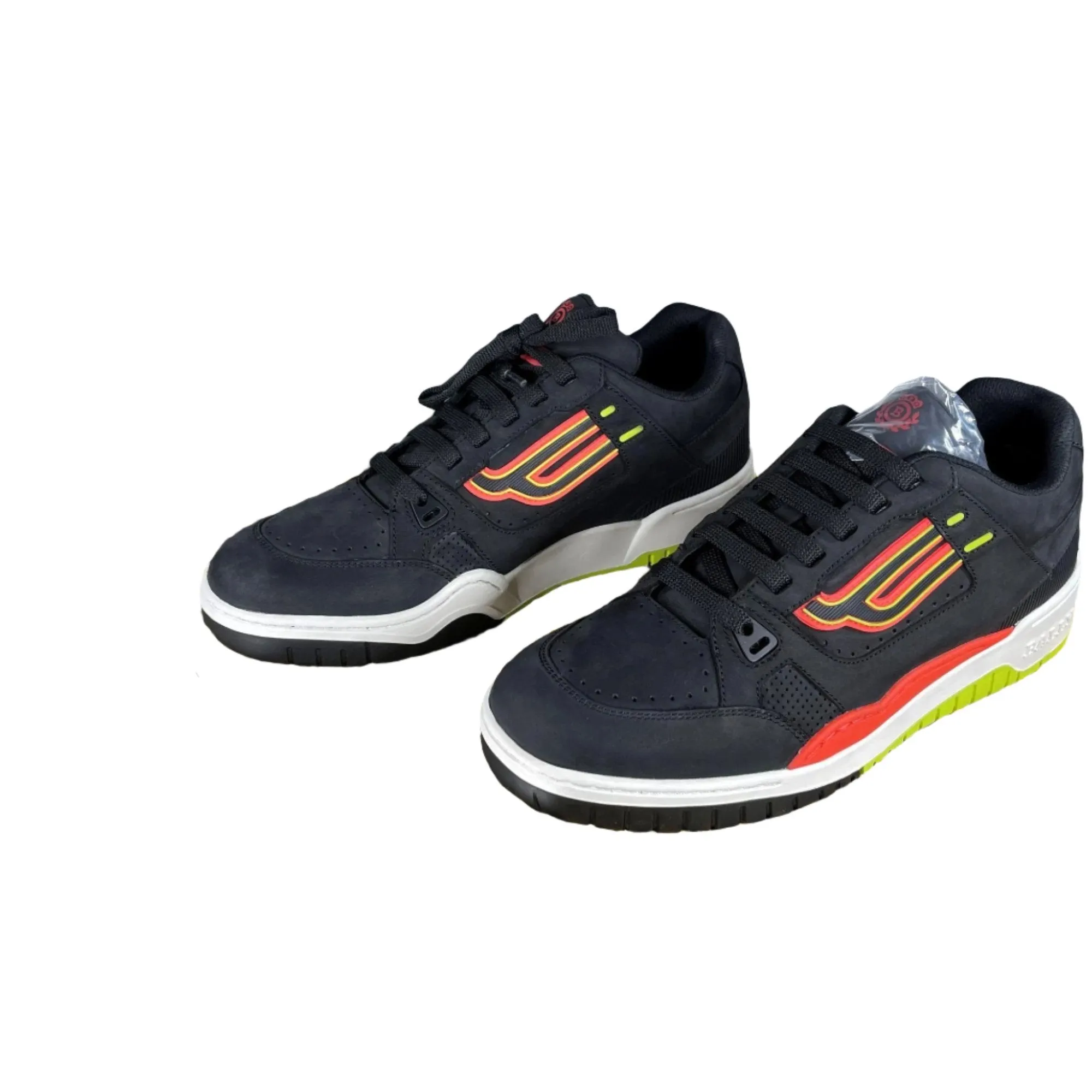 Bally Mens Kuba Black Leather Low Top Sneakers