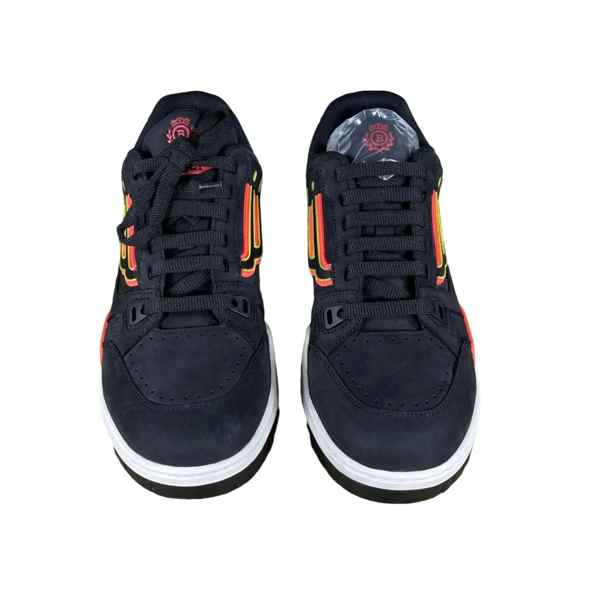 Bally Mens Kuba Black Leather Low Top Sneakers