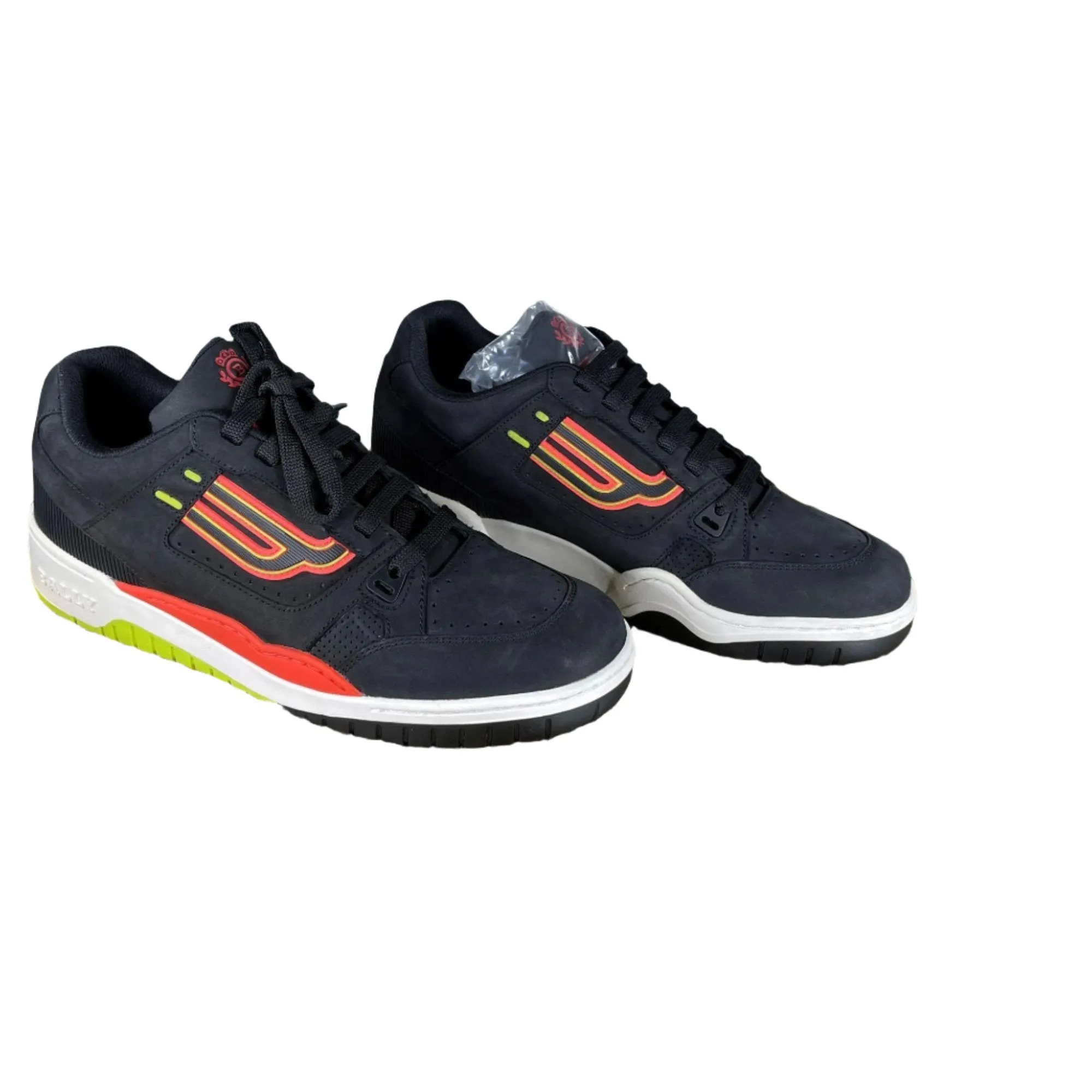 Bally Mens Kuba Black Leather Low Top Sneakers