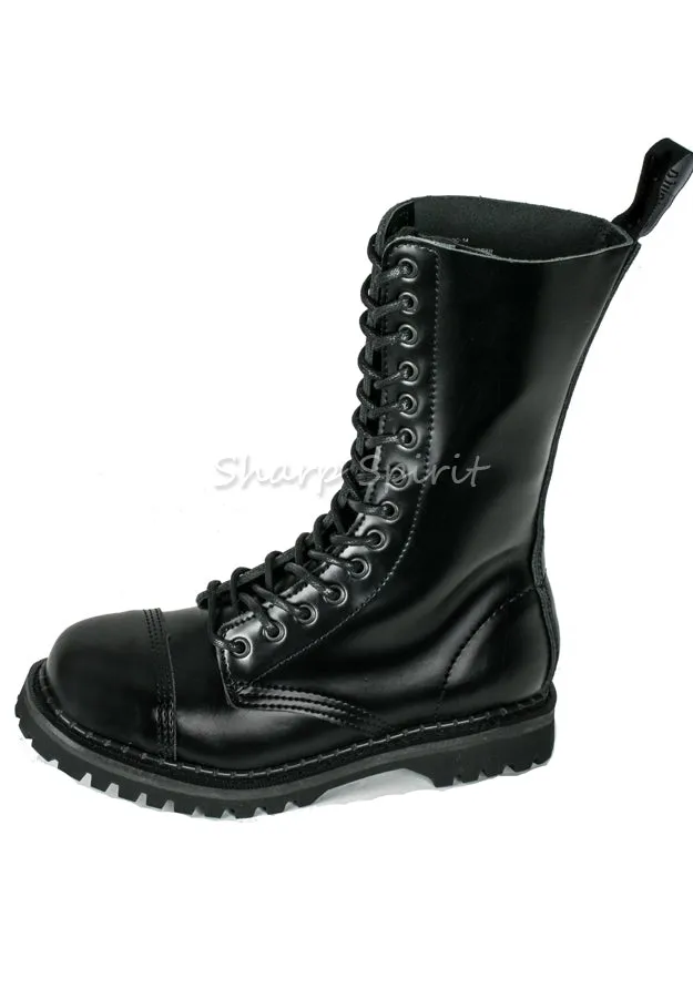Basic Military Style Mid-Calf Lace Up Rave Boots