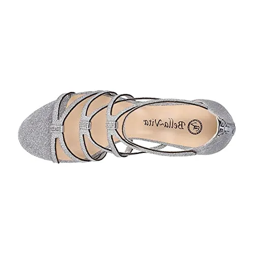 Bella Vita Womens Karlette Caged Gladiator Sandals Silver 7.5 Medium (B,M)