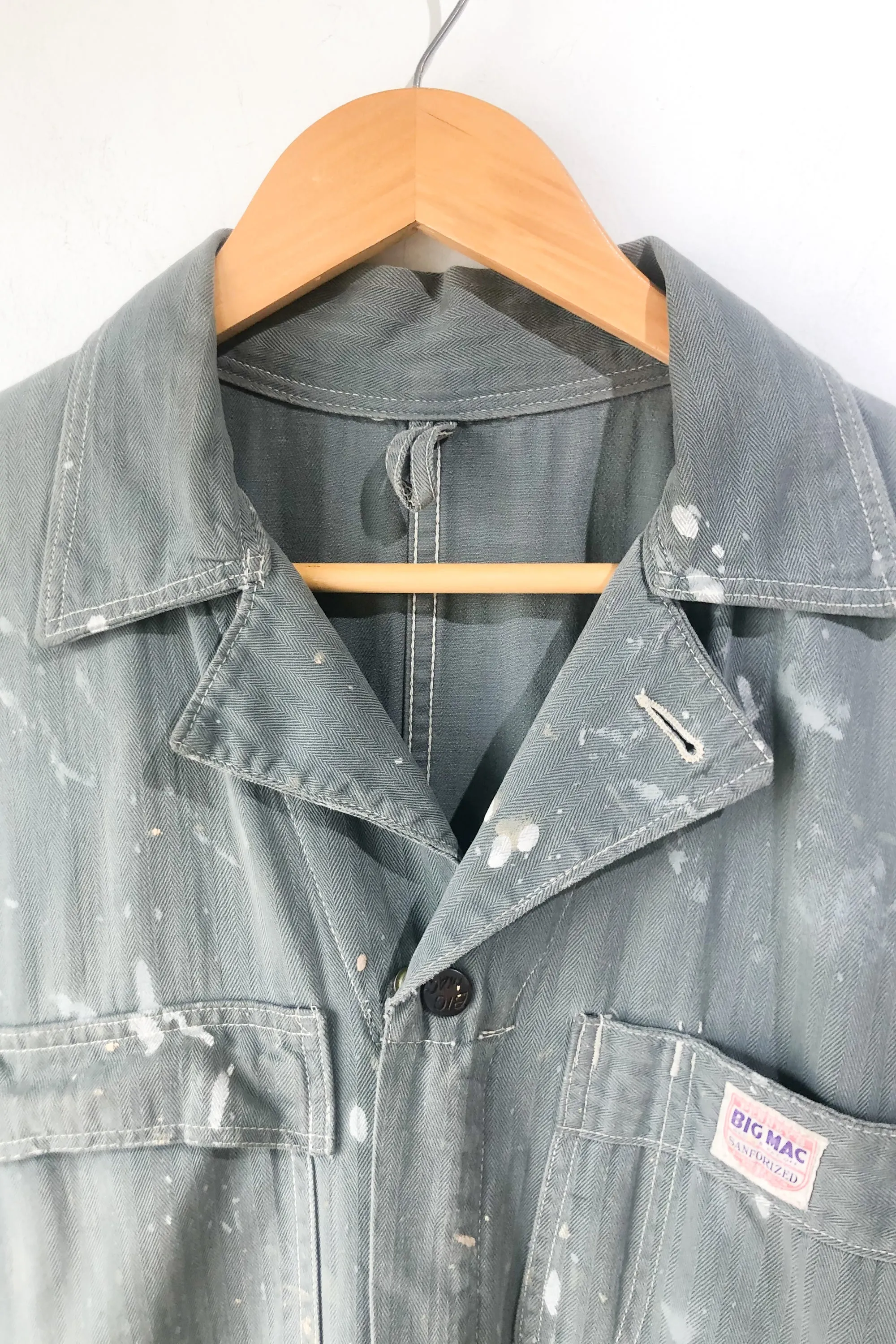 Big Mac Sage Green Destroyed Coveralls