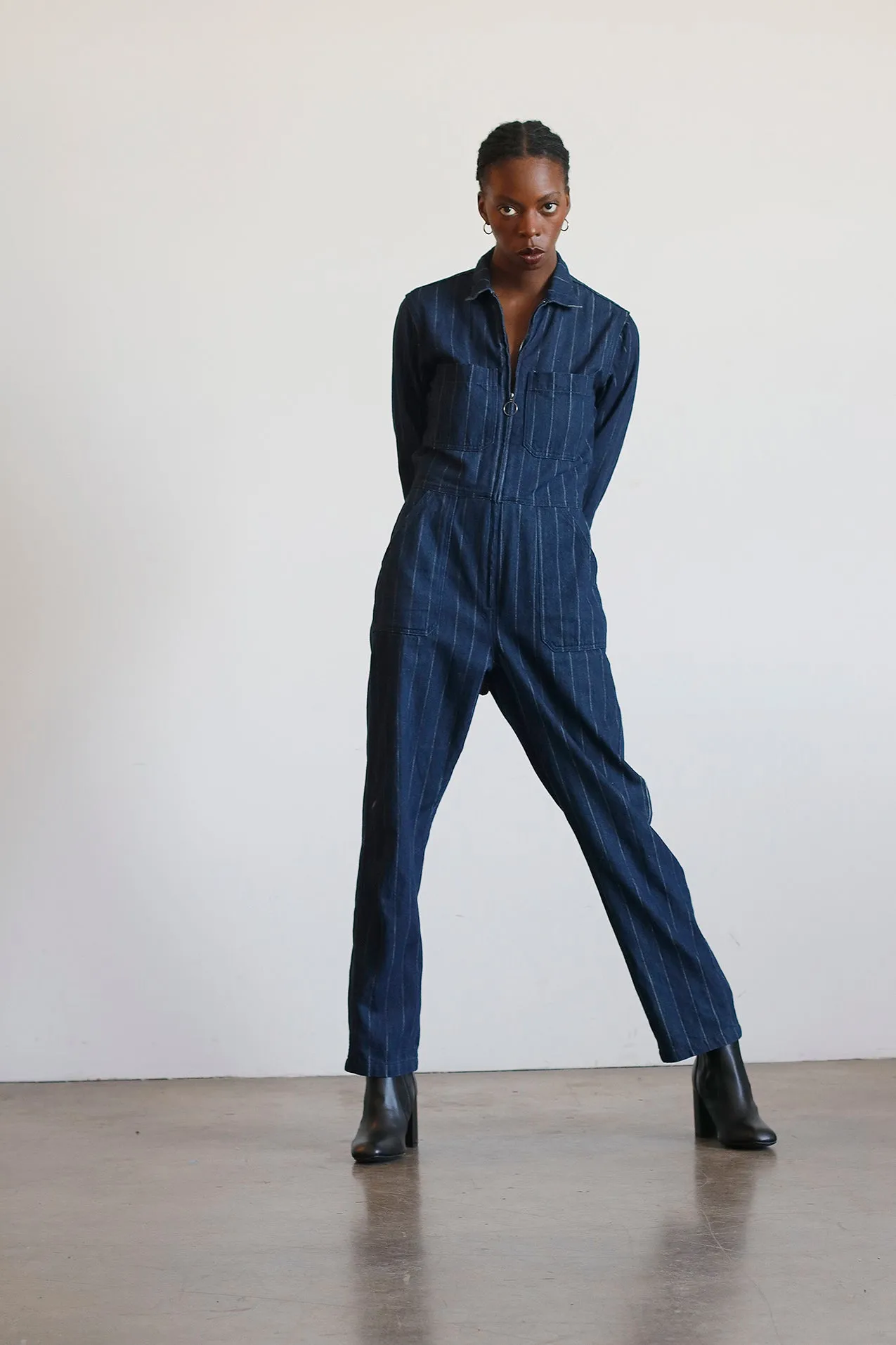 Billie Coveralls - Denim Stripe