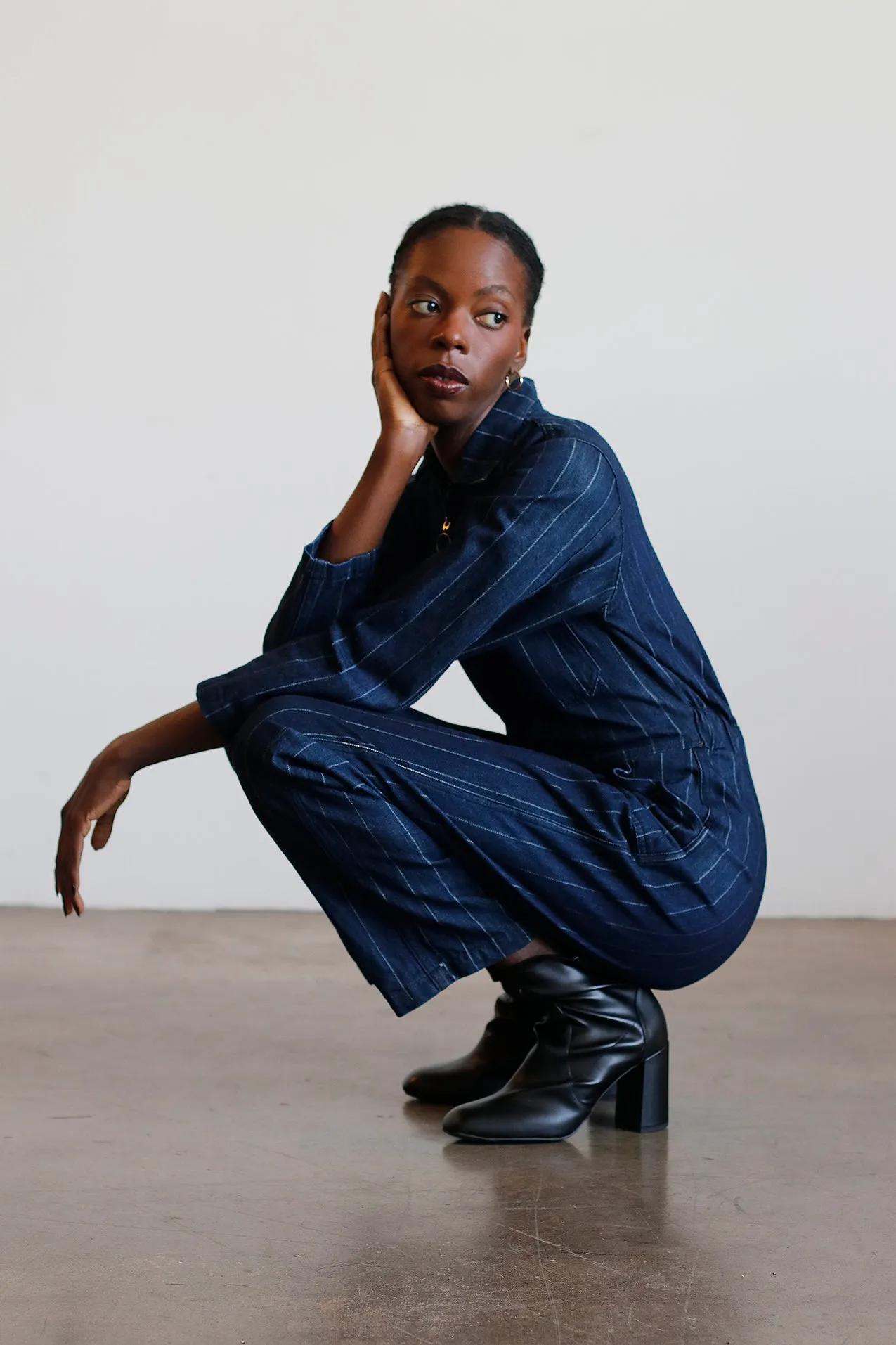 Billie Coveralls - Denim Stripe
