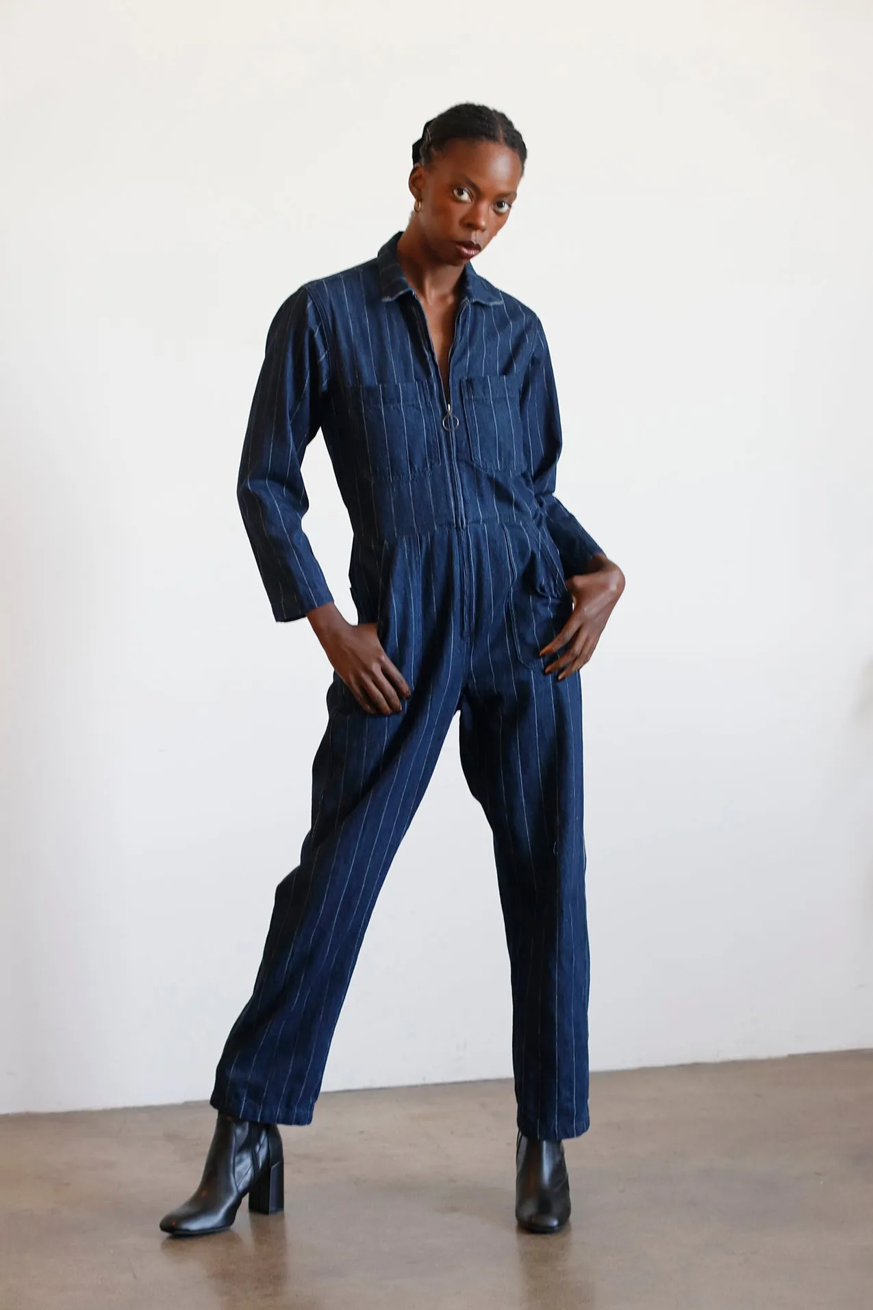 Billie Coveralls - Denim Stripe
